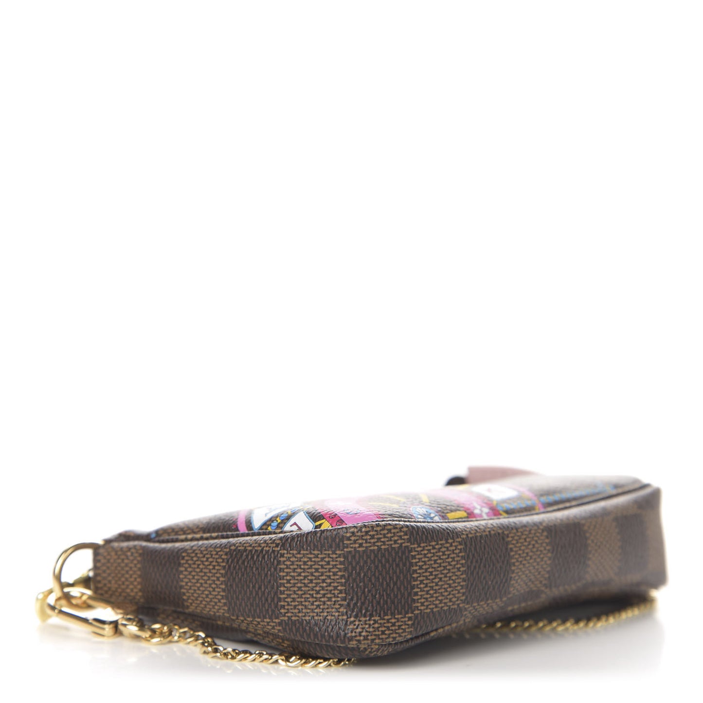 Damier Ebene 2020 Christmas Animation Big Wheel Mini Pochette Accessories Rose Ballerine