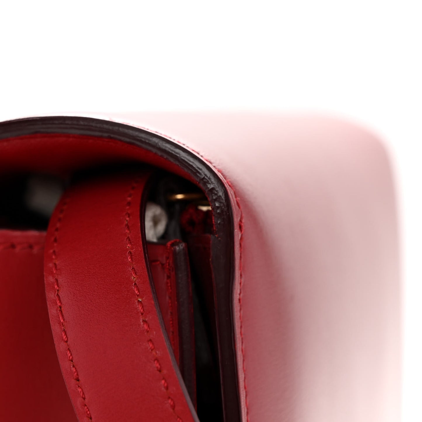 Box Calfskin Medium Classic Box Flap Bag Red