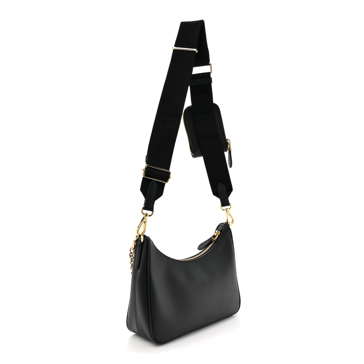 Saffiano Lux Re-Edition 2005 Shoulder Bag Black