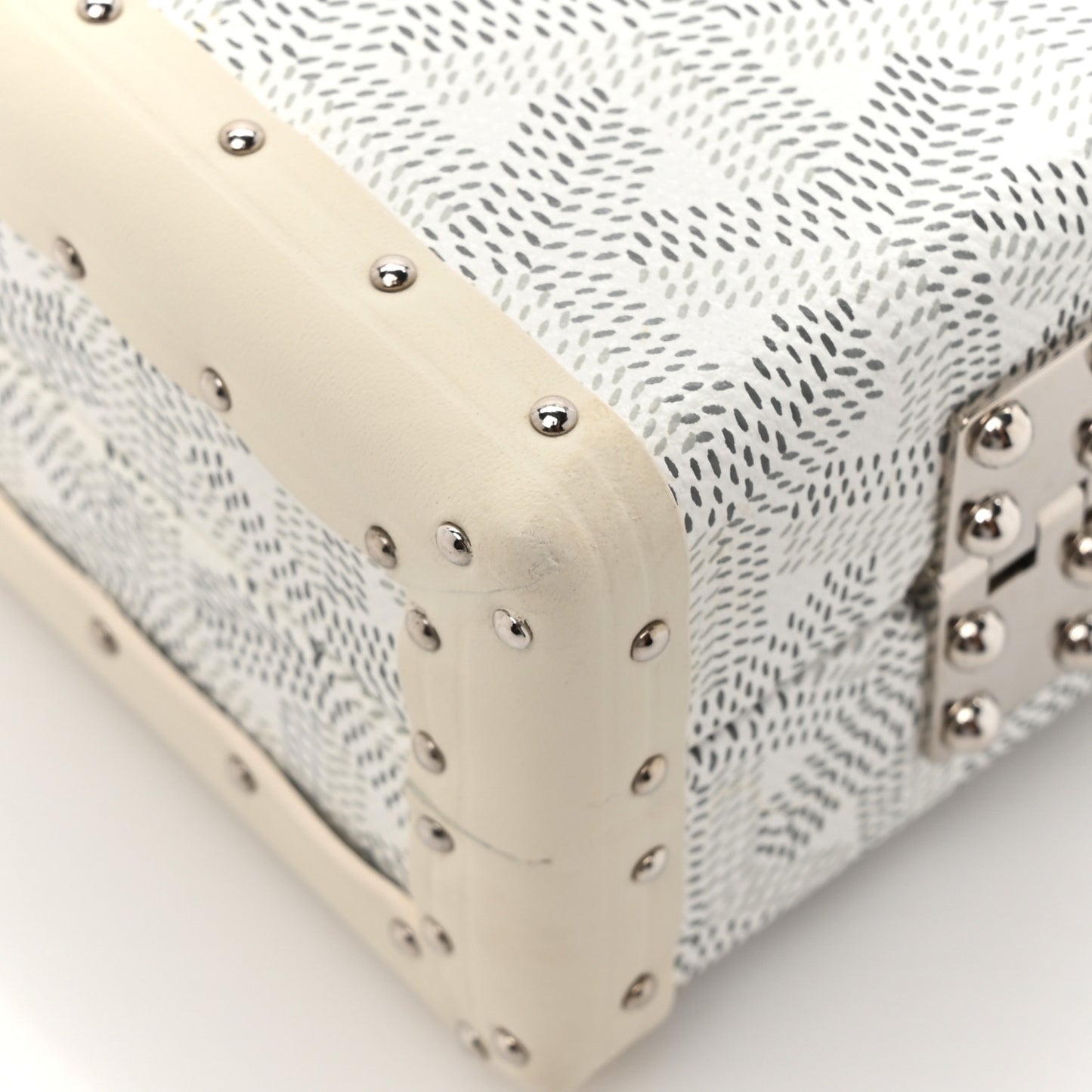 Goyardine Minaudiere Trunk Bag White