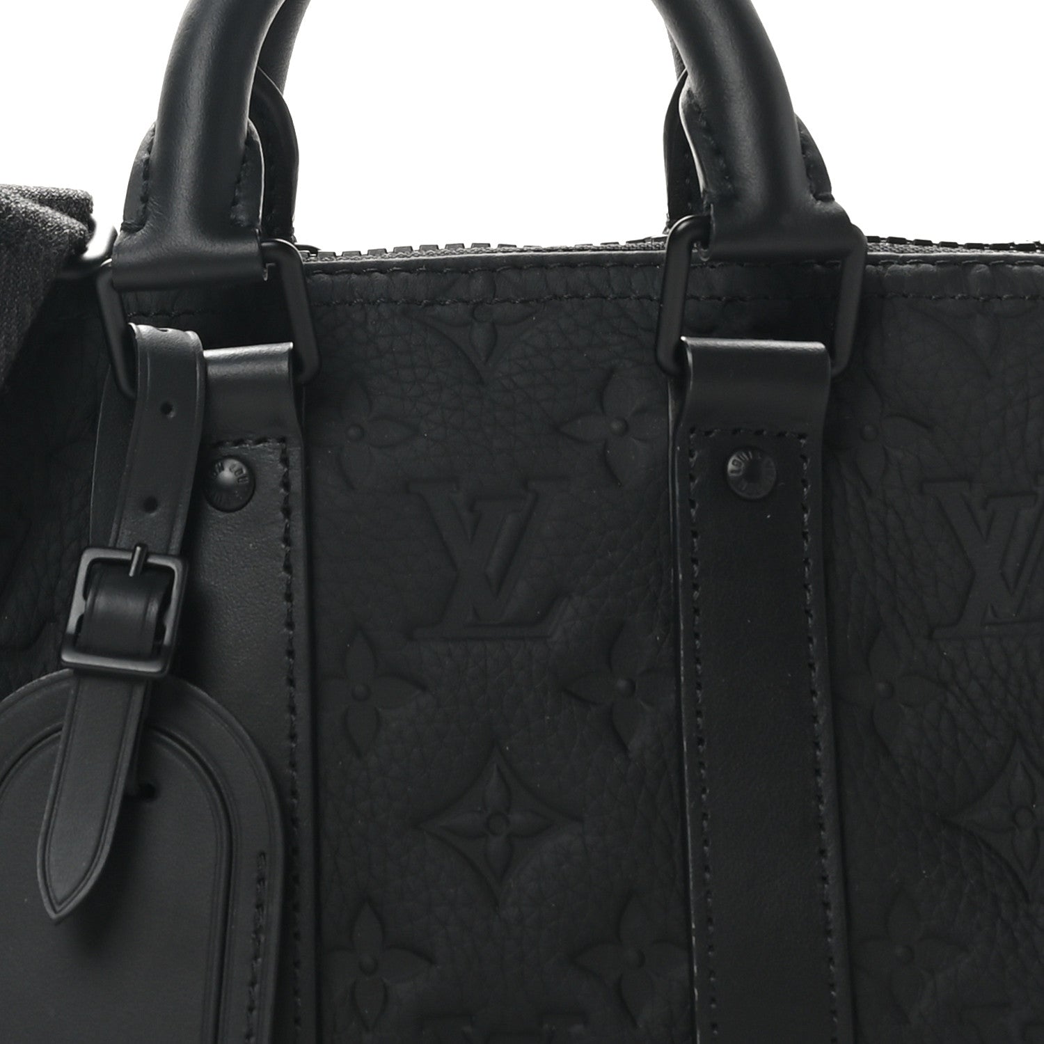 Louis Vuitton Monogram Taurillon Keepall Bandouliere 25 Black 7 of 9