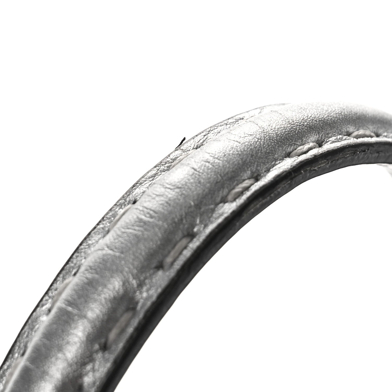 Fendi Cuoio Romano Lux Selleria Mini Peekaboo Iconic Satchel Argento 10 of 10