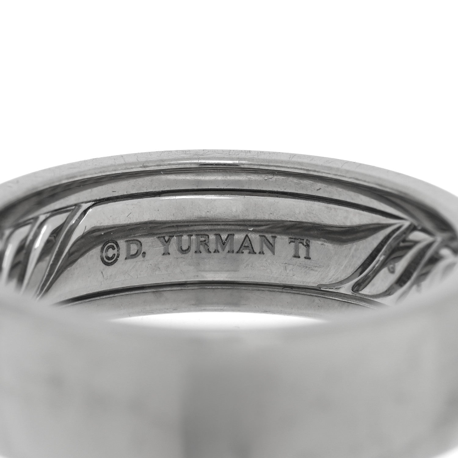David Yurman Titanium Sterling Silver 6mm Streamline Band Ring 51 5.75 4 of 4