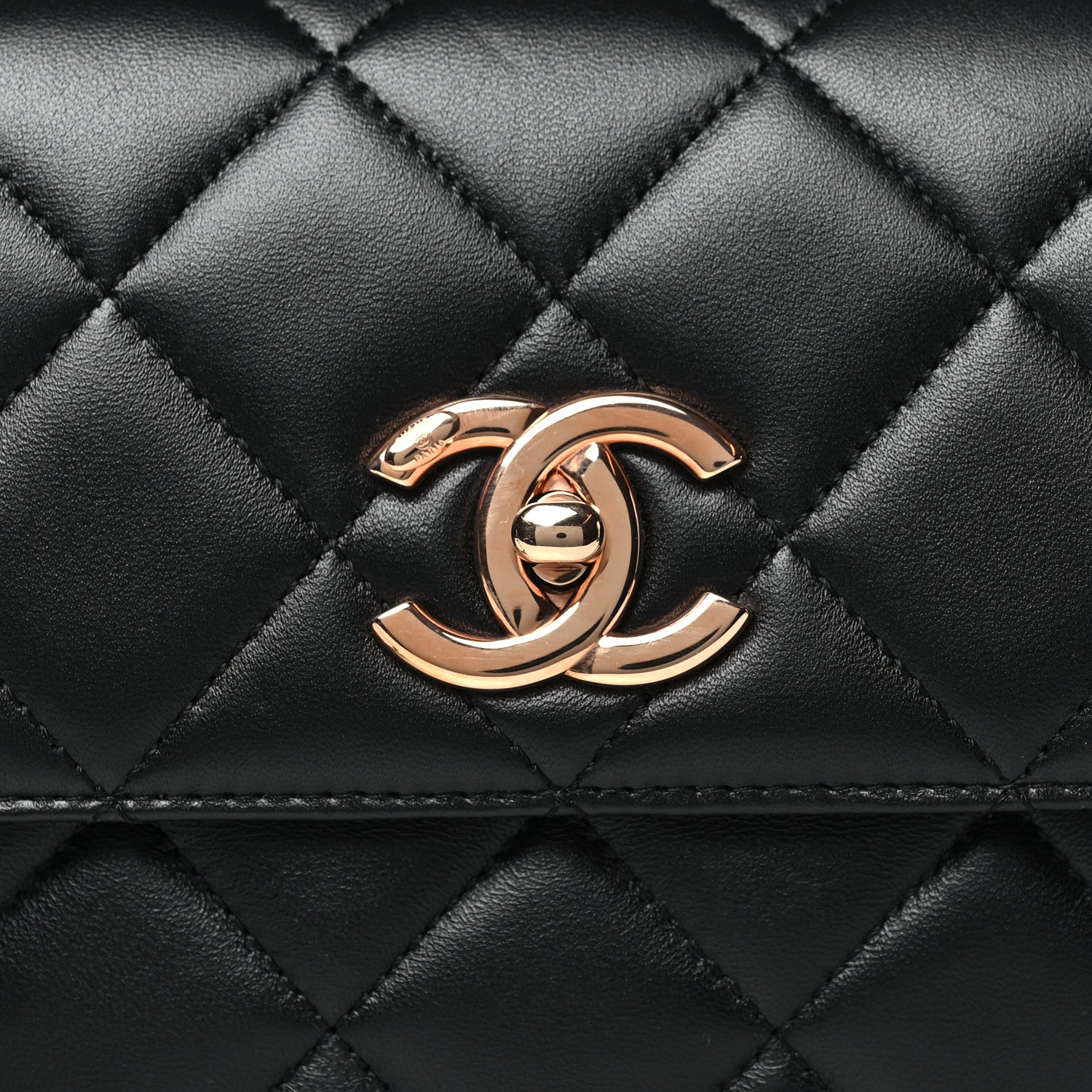 Chanel Lambskin Quilted Small Trendy CC Dual Handle Flap Bag Black 8 of 10