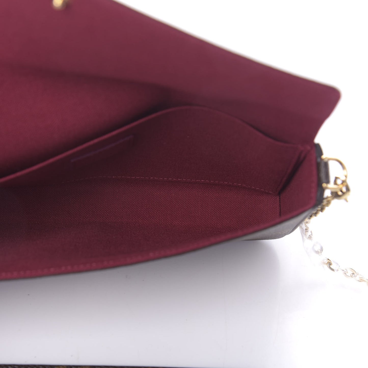 Monogram Pochette Felicie Chain Wallet Fuchsia