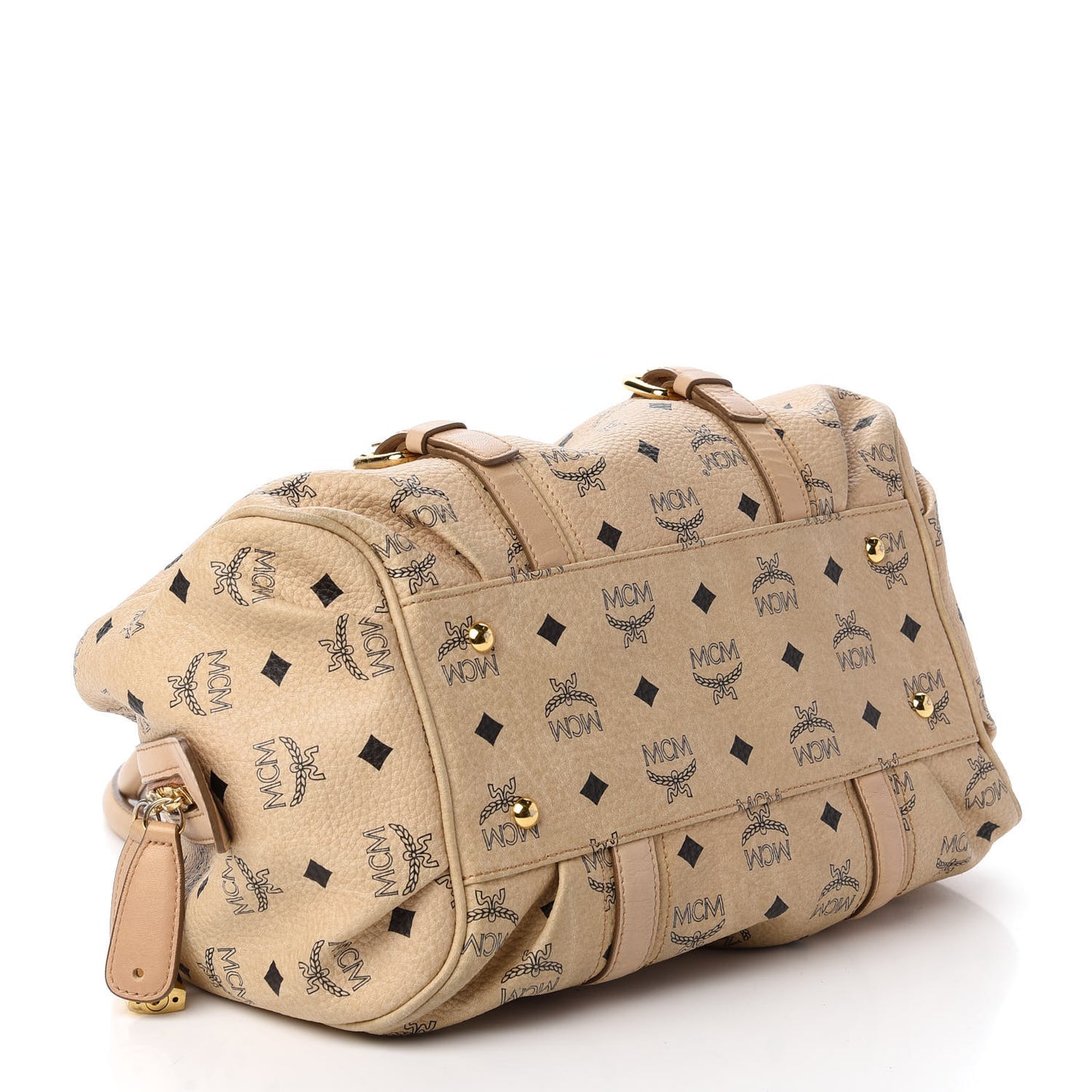 Visetos Vintage Boston Satchel Beige