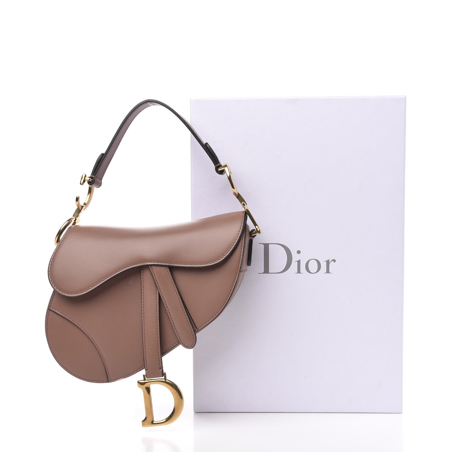 Christian Dior Calfskin Mini Saddle Bag Taupe 15 of 15