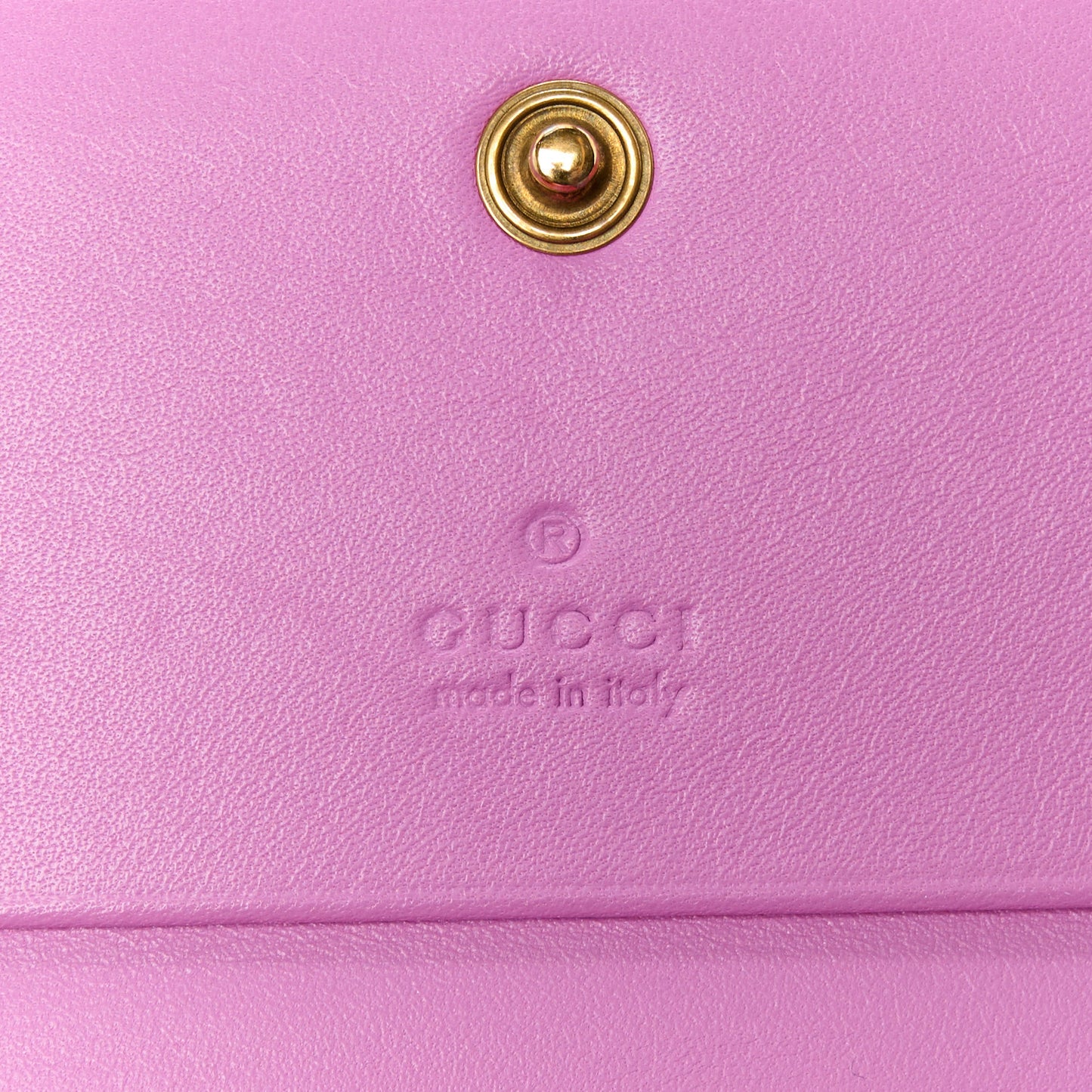 Calfskin Matelasse GG Marmont Card Case Candy Mousse