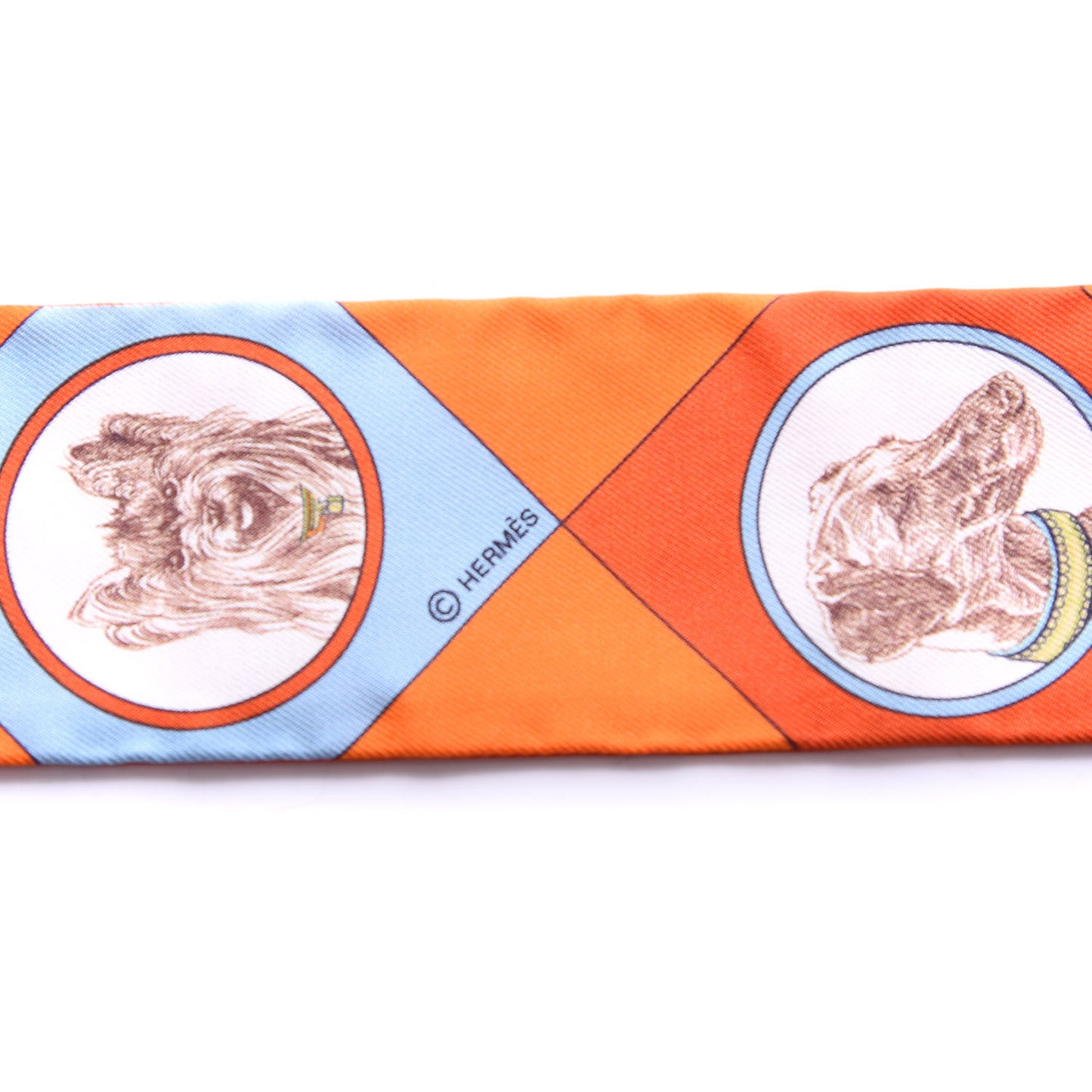 Silk Colliers Et Chiens Twilly Potiron Orange Ciel