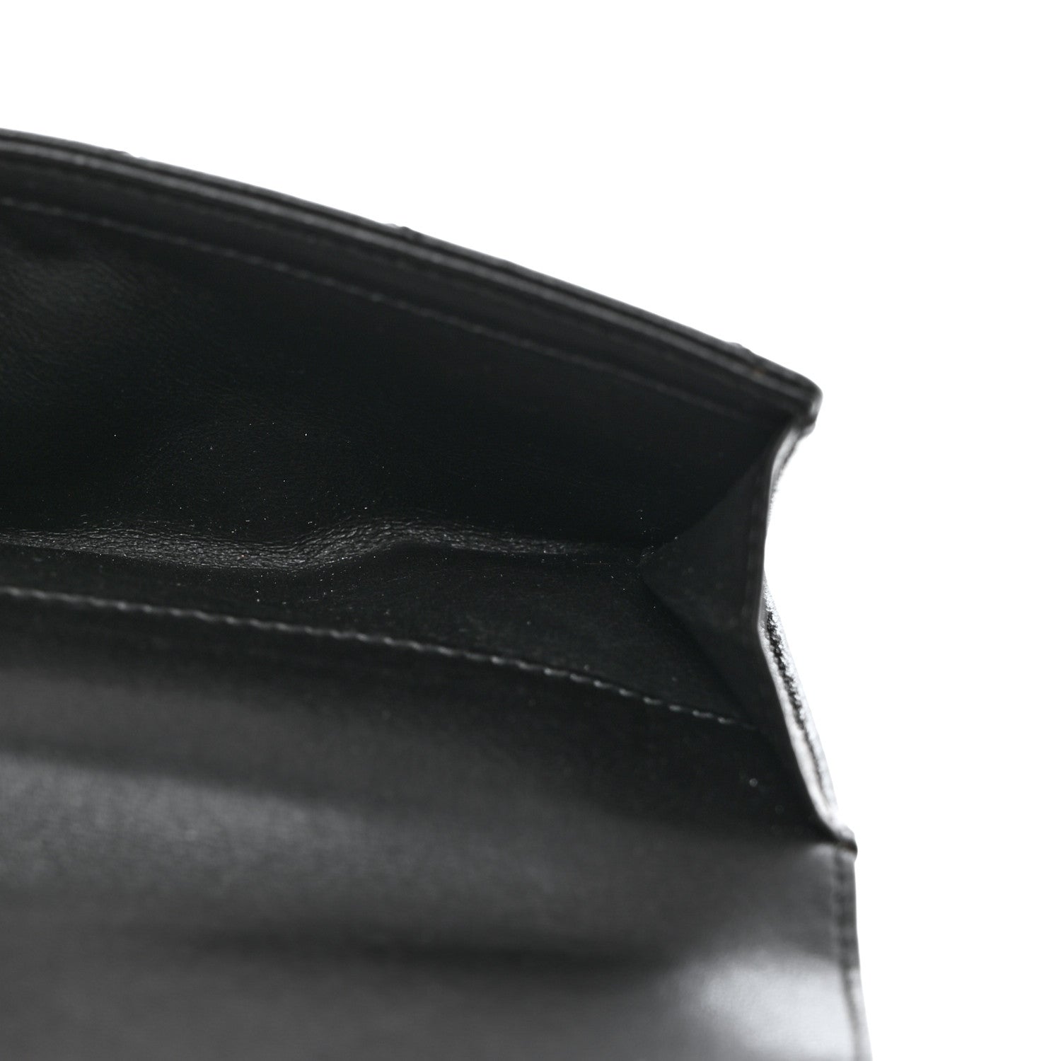 Saint Laurent Lambskin Y Quilted Monogram Compact Loulou Wallet Black 6 of 9