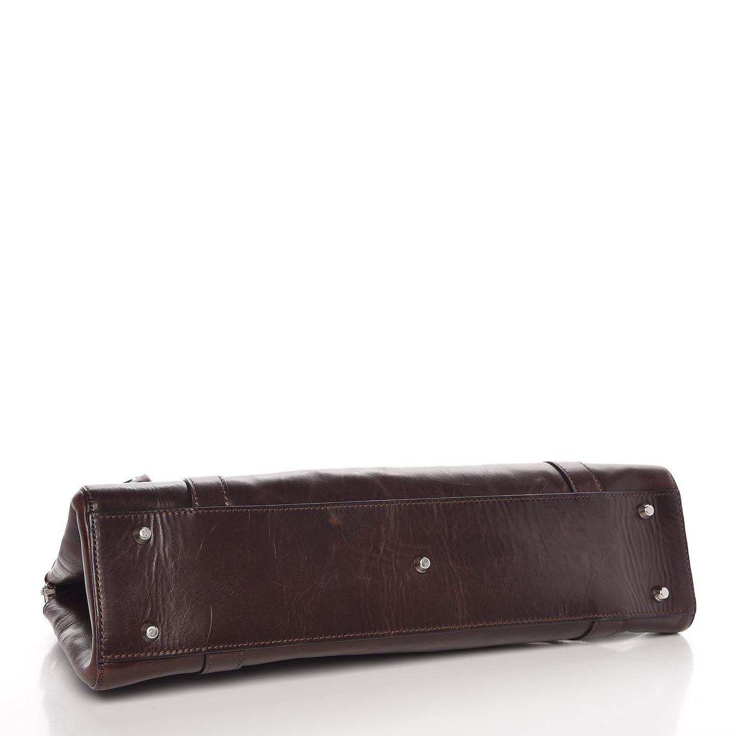 Calfskin Hardcore Pierced Shoulder Bag Brown