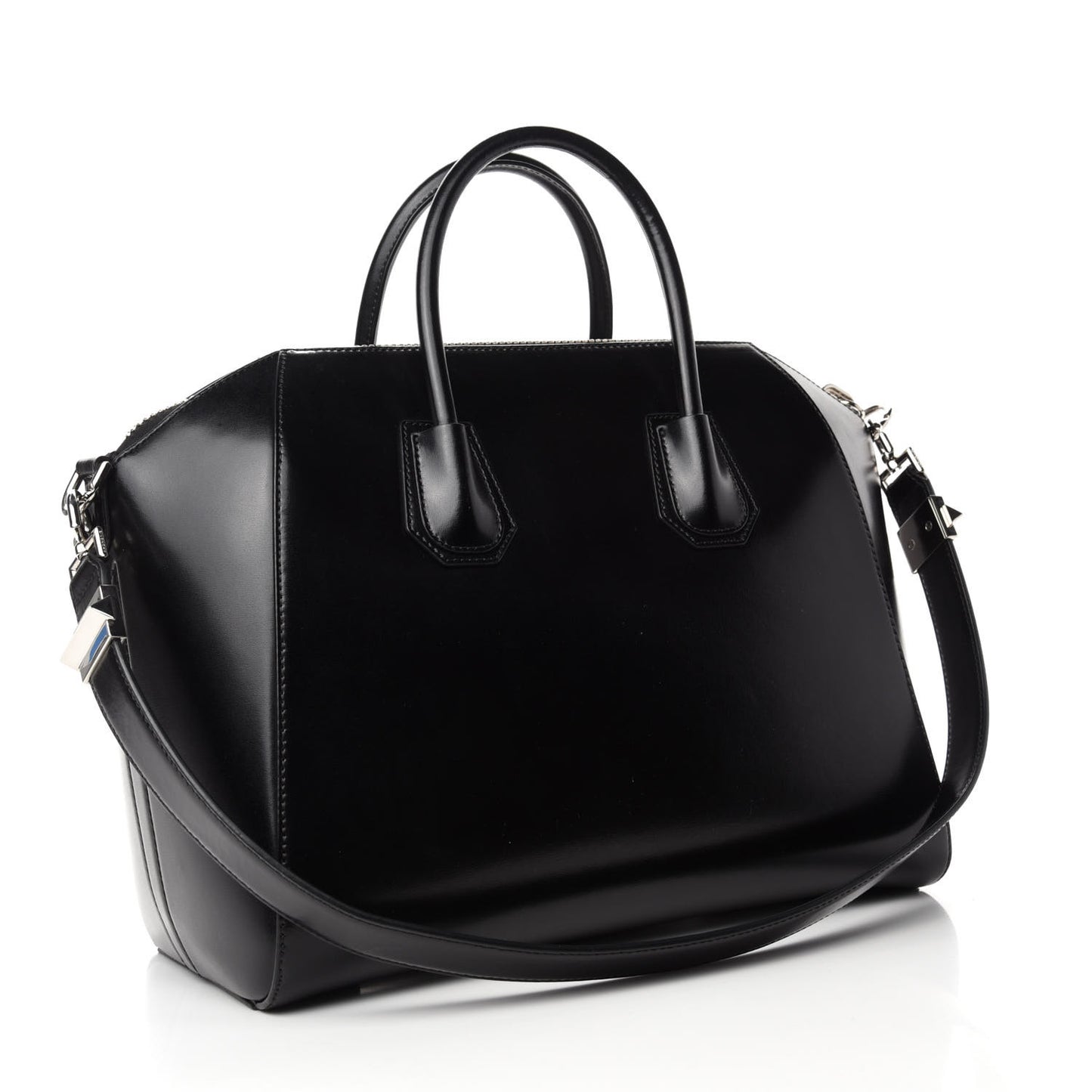 Shiny Lord Calfskin Medium Antigona Black