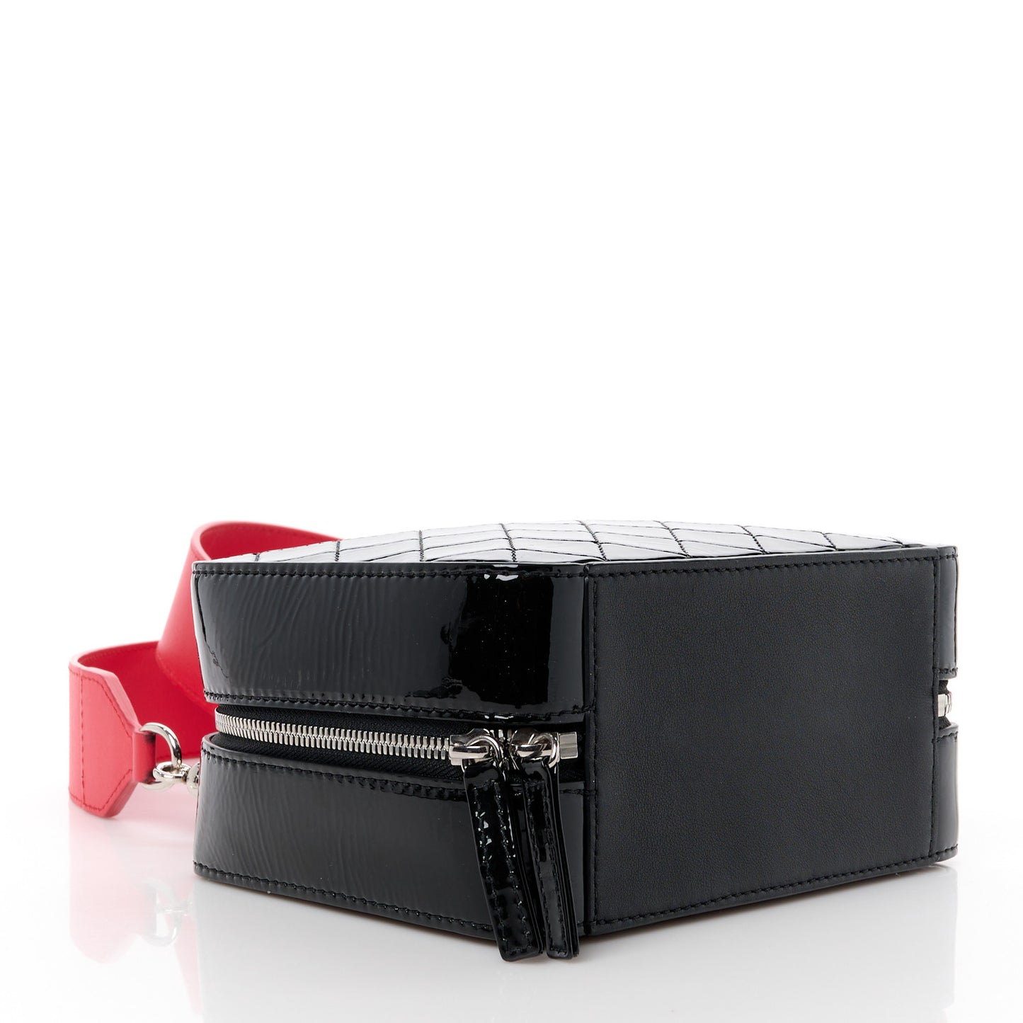 Patent Quilted Travel Kit Vanity Case Black