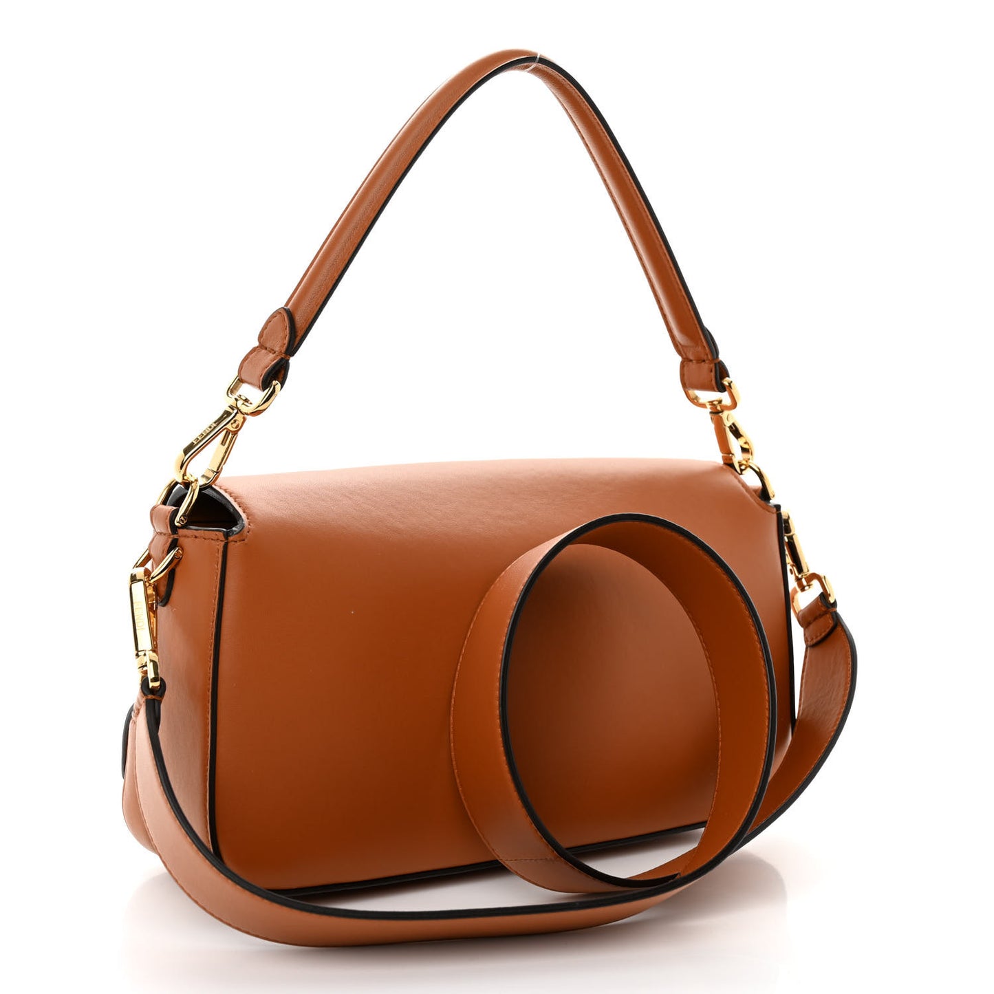Shiny Nappa Multipocket Baguette Brandy