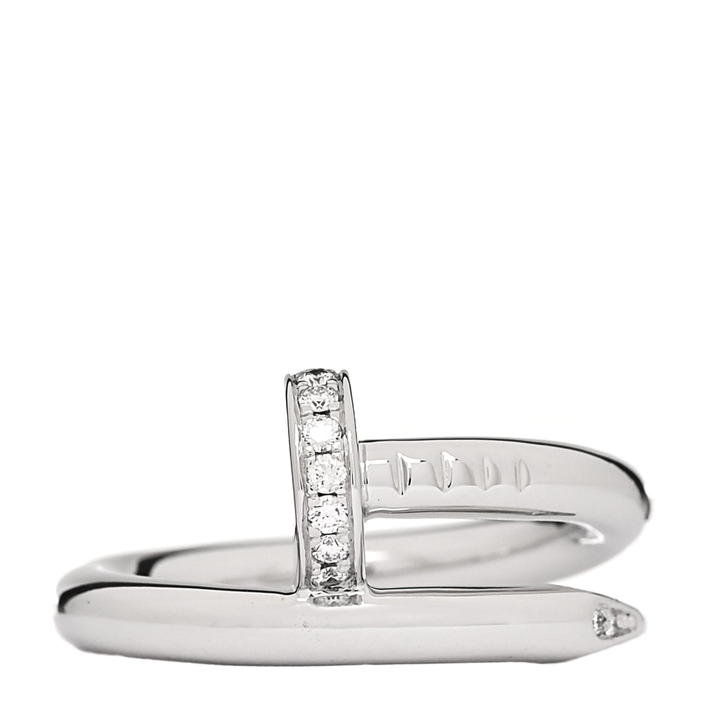 18K White Gold Diamond Juste Un Clou Ring 48 4.5