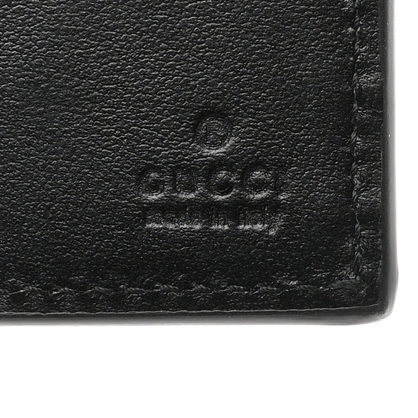 Plutone Calfskin Logo Bi-Fold Wallet Black