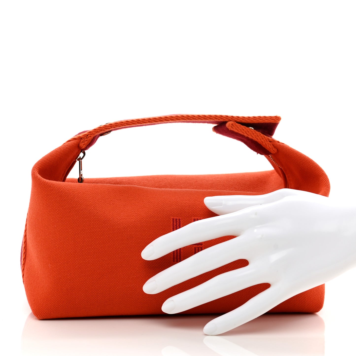 Canvas Small Bride-A-Brac Pouch Orange Burgundy
