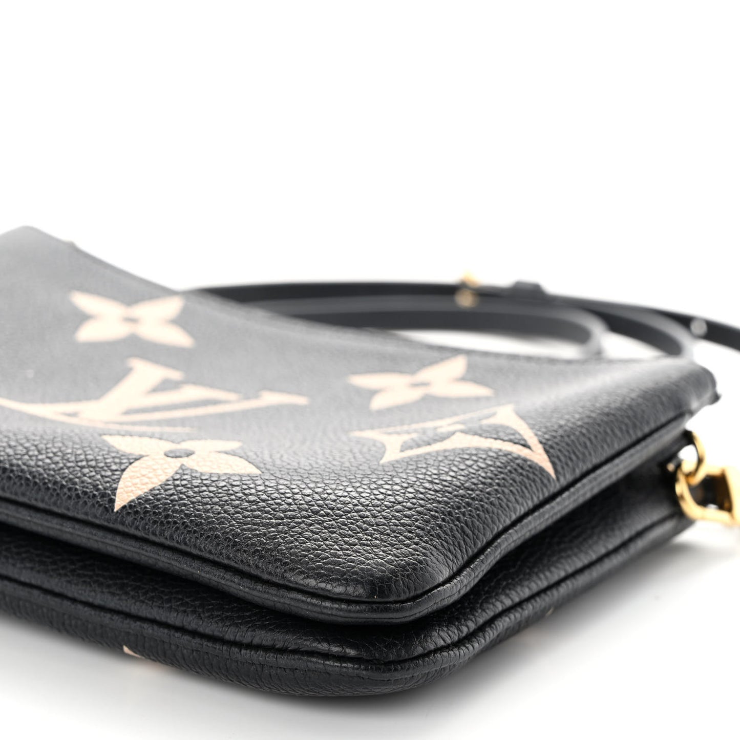 Empreinte Monogram Giant Double Zip Pochette Black Cream