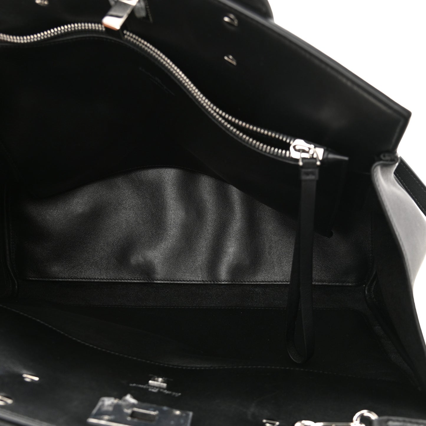 Calfskin The Studio Colorblock Bag Black Brown