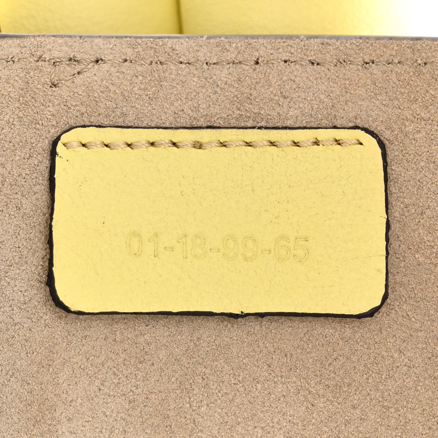 Suede Calfskin Mini Faye Bracelet Bag Lemonade