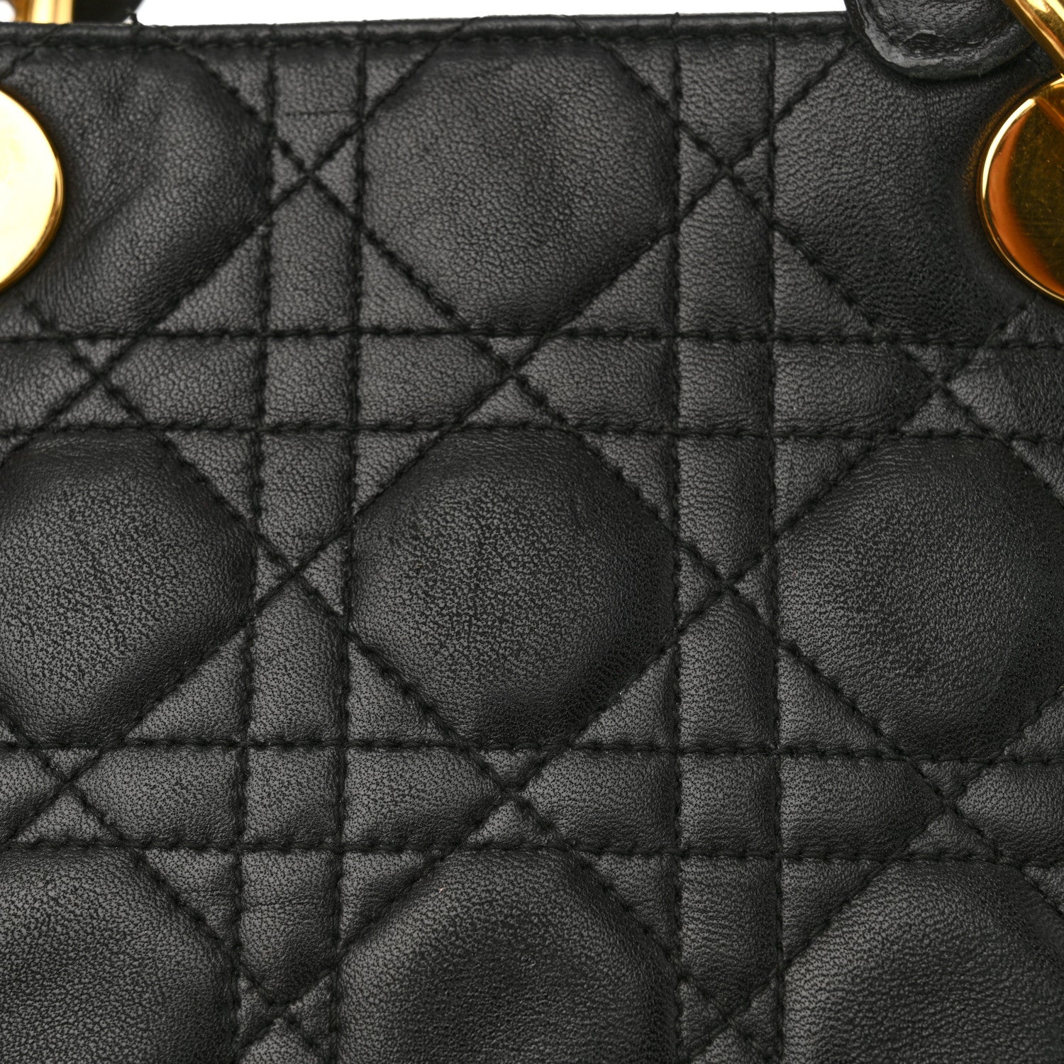 Christian Dior Lambskin Cannage Large Lady Dior Black 16 of 22