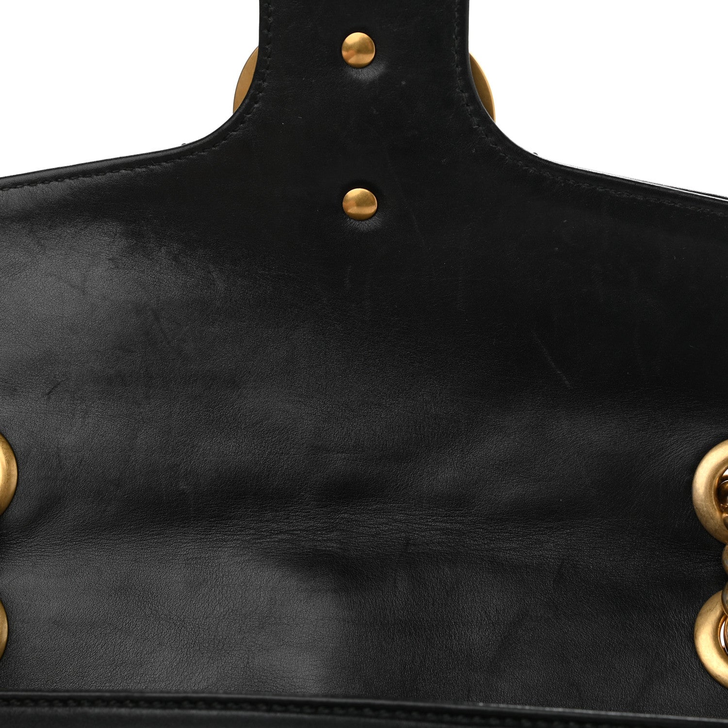 Gucci Calfskin Matelasse Small GG Marmont Shoulder Bag Black 11 of 12