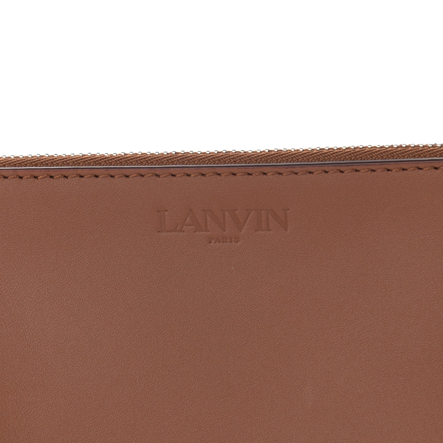 Calfskin Asymmetric Bucket Bag Brown