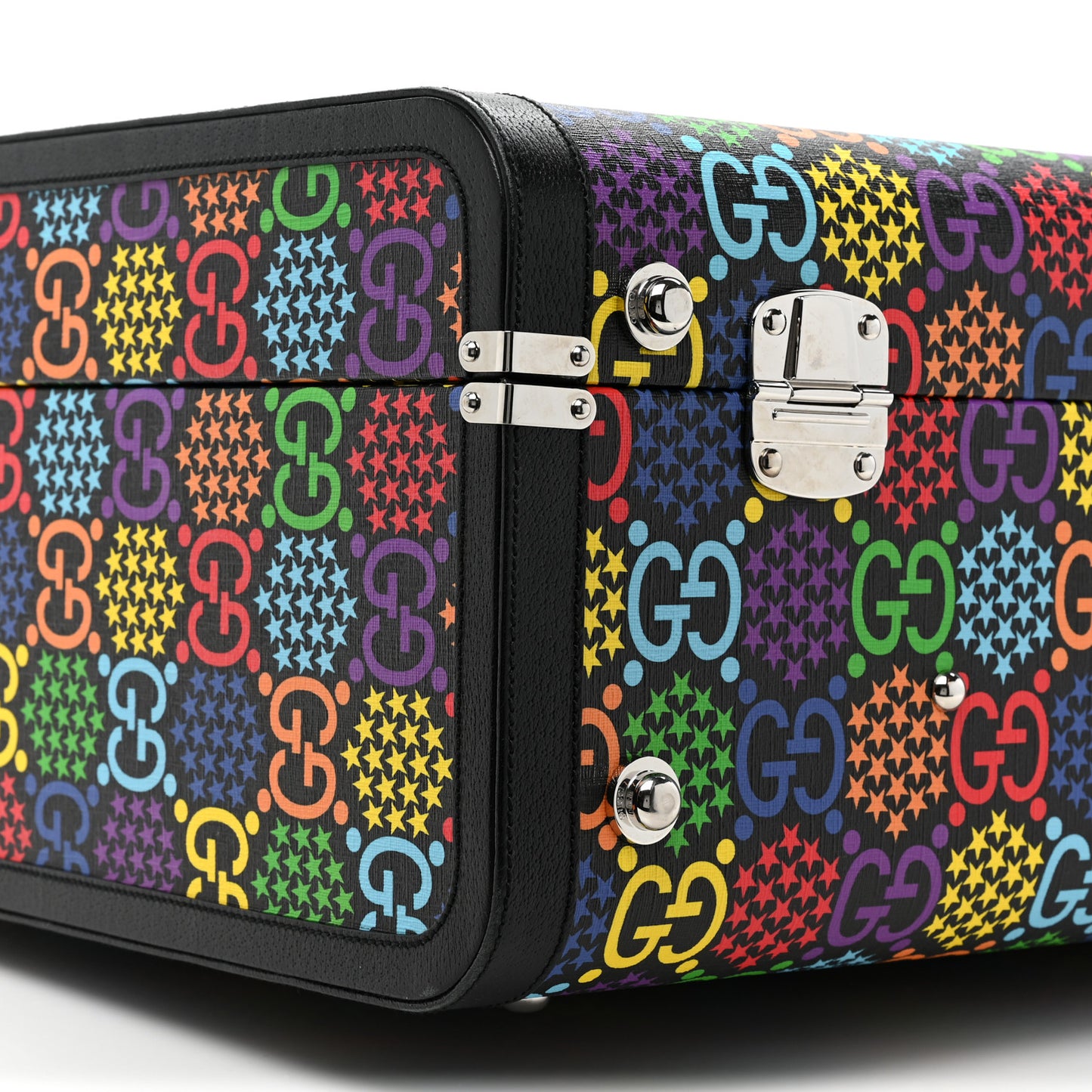GG Supreme Monogram Psychedelic Extra Large Savoy Suitcase Black Multicolor