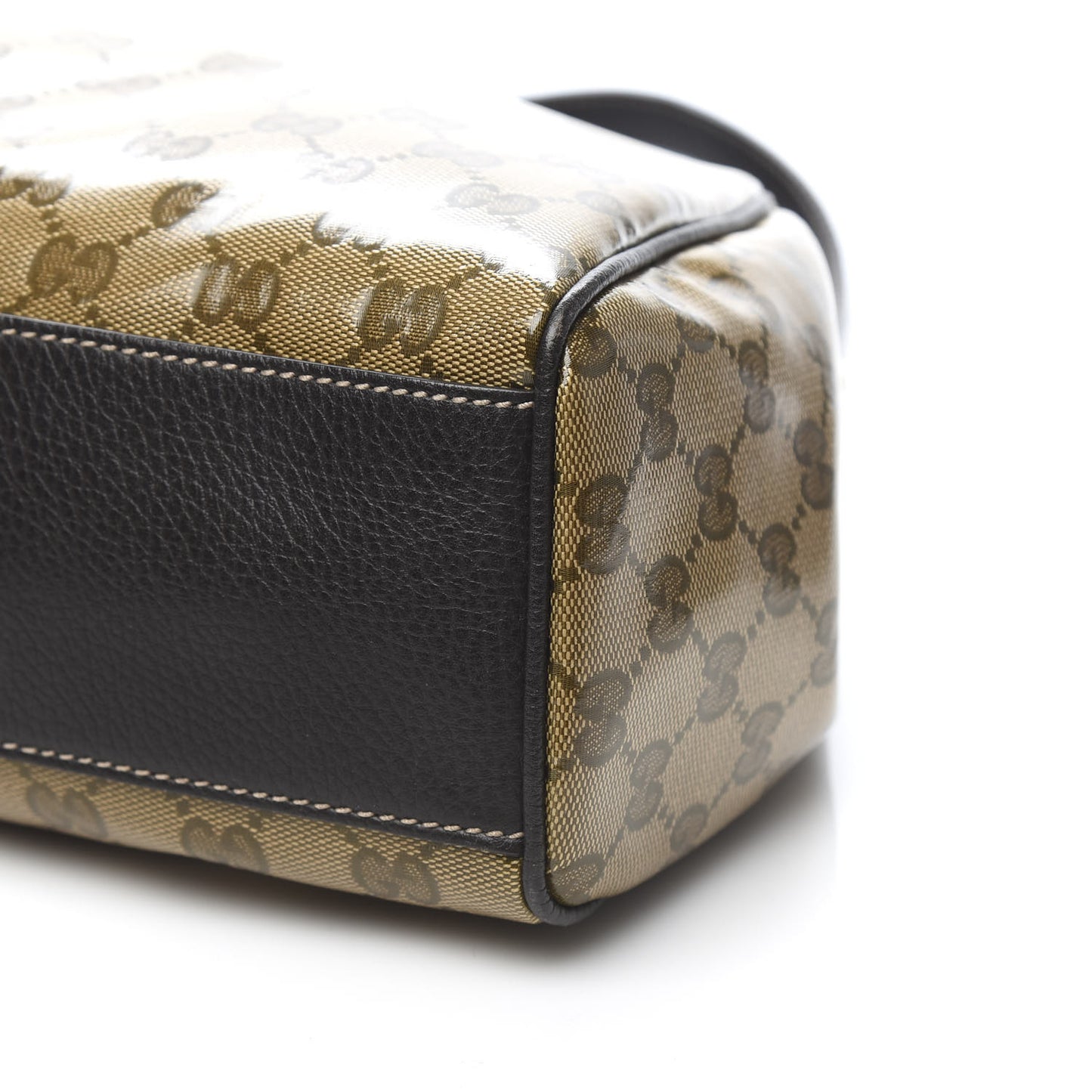 Crystal Monogram Medium Charmy Shoulder Bag Dark Brown
