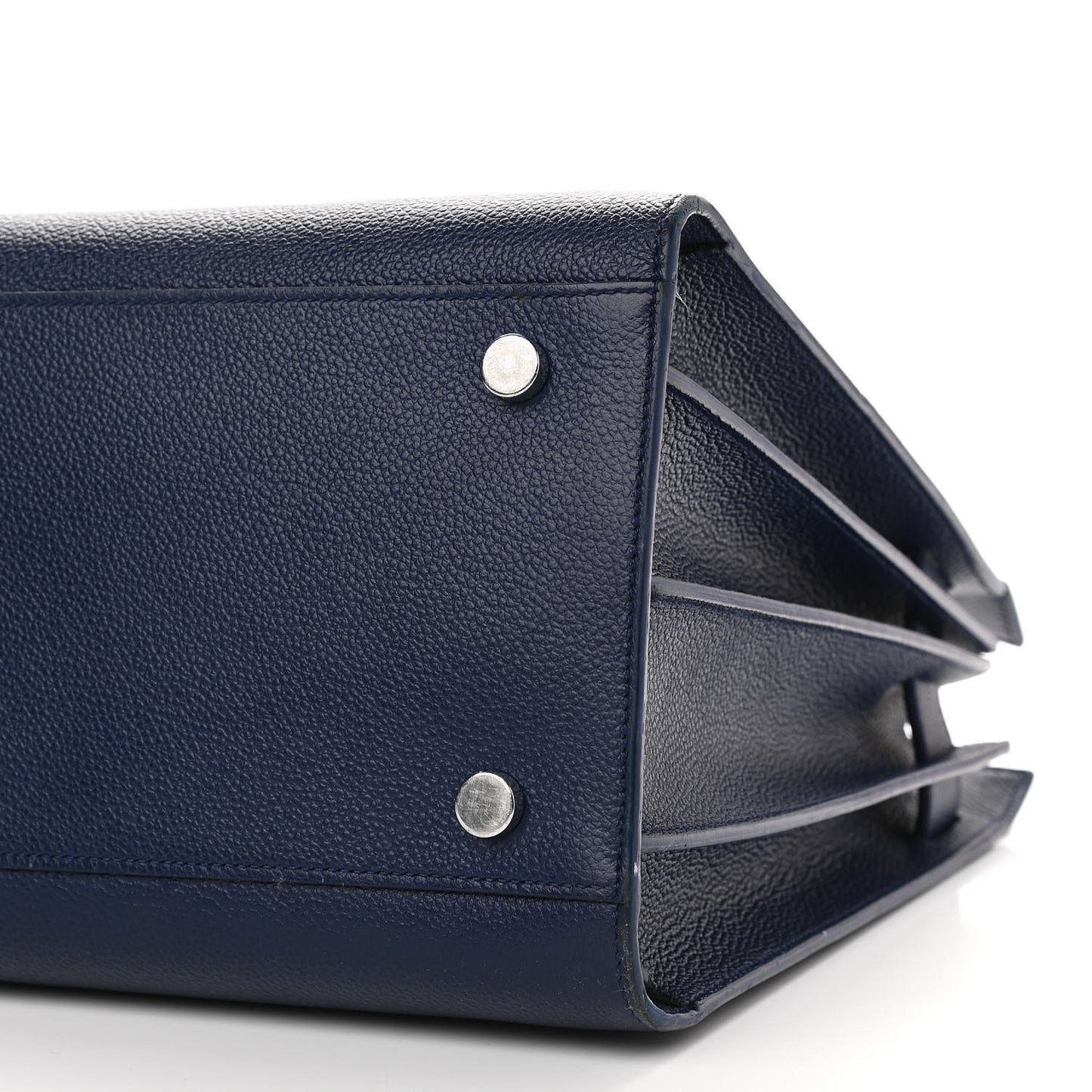 Grained Calfskin Small Sac De Jour Navy