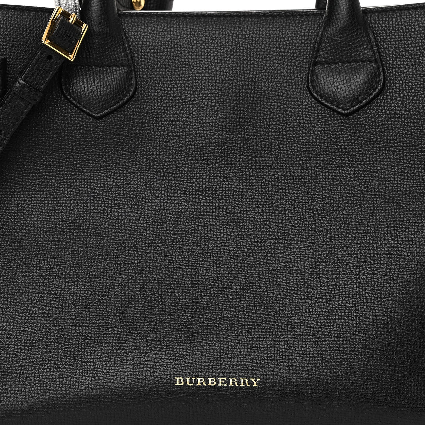 Derby Calfskin House Check Medium Banner Tote Black
