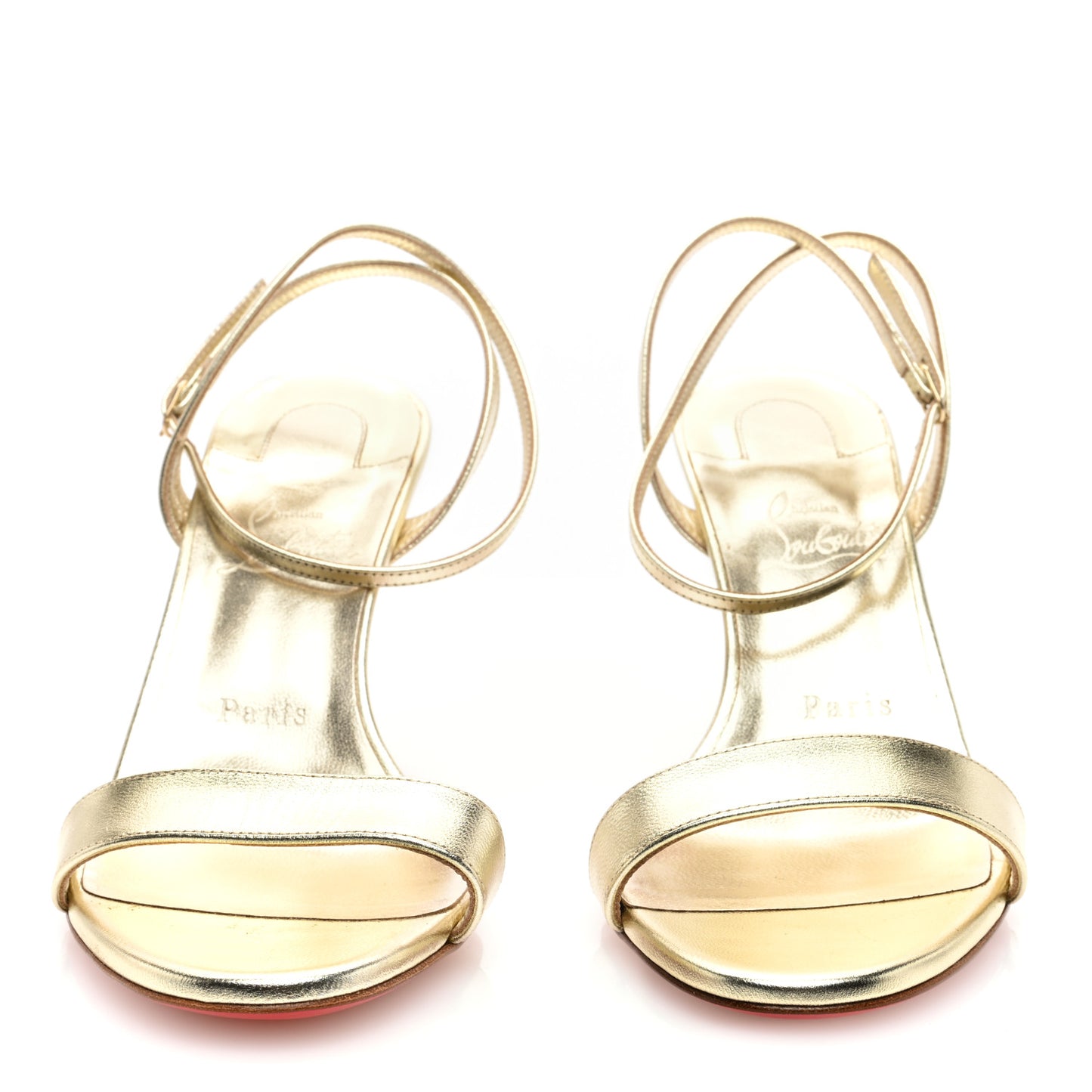 Kid Laminato Loubigirl 85 Sandals 40 Platine