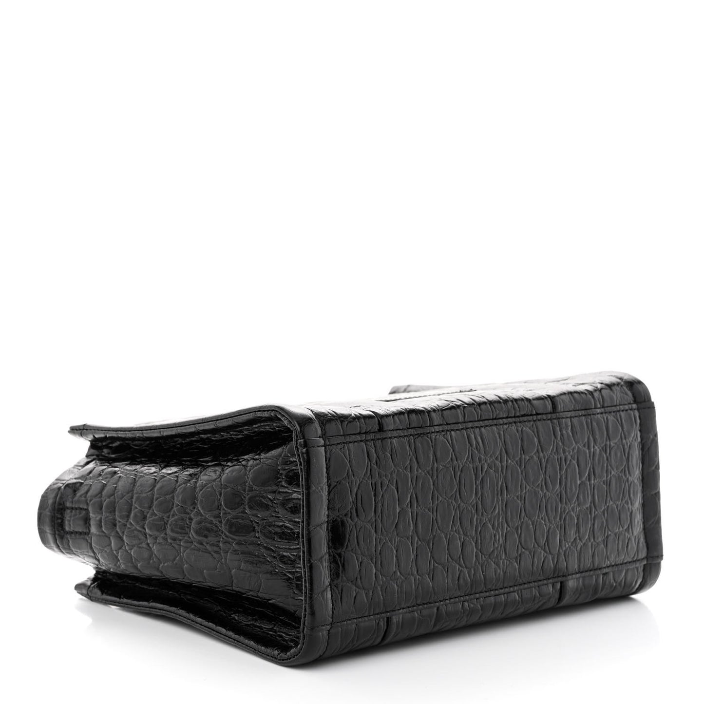 Croc Embossed Small The Tote Bag Black