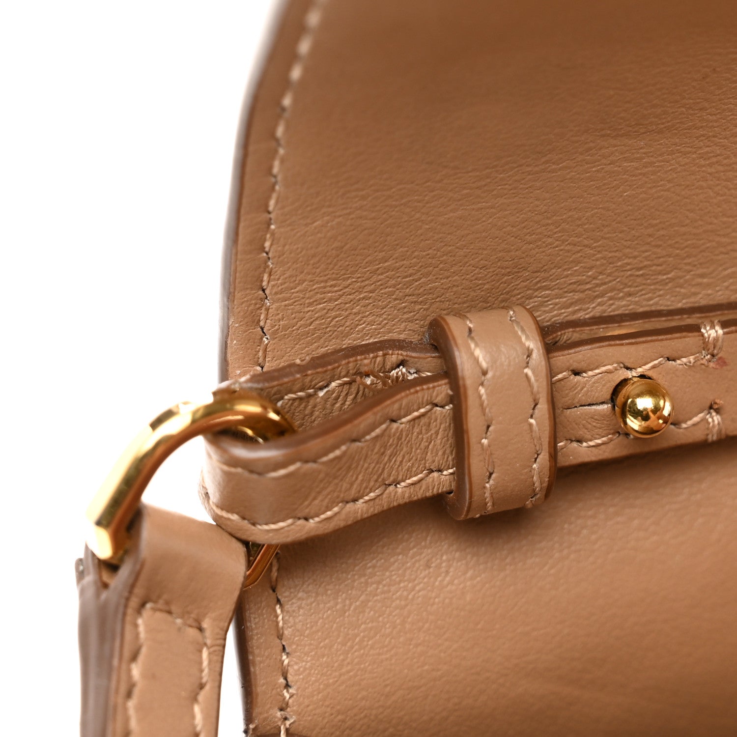 Burberry Calfskin Embossed Monogram Crossbody Light Camel 11 of 11