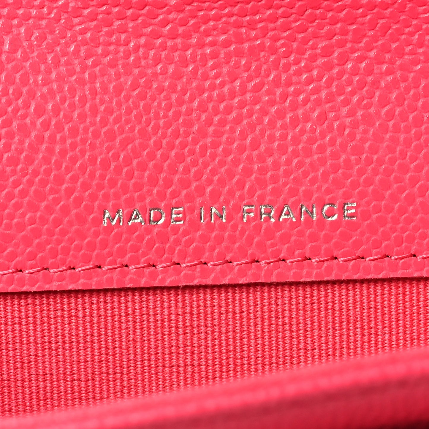 Caviar Quilted Flap Card Holder Wallet Fuchsia