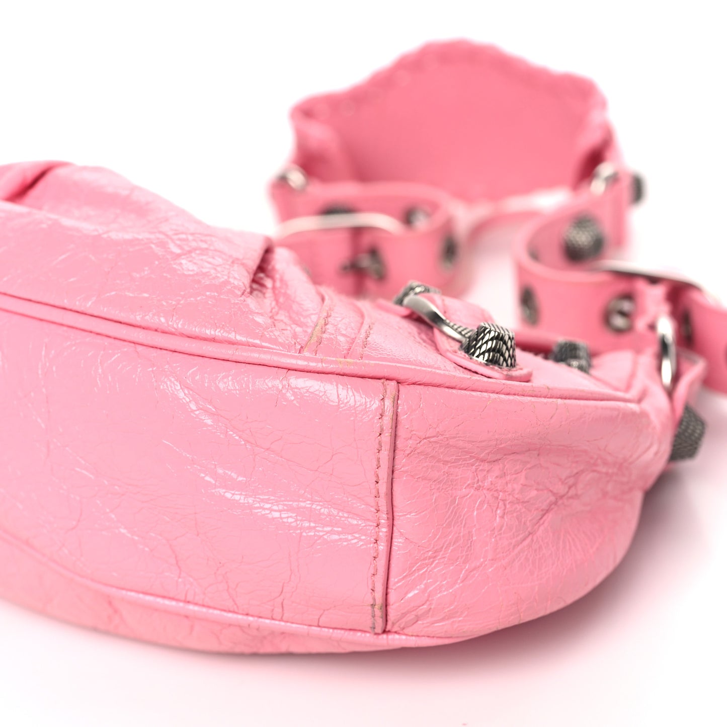 Agneau Arena Le Cagole Shoulder Bag XS Candy Pink