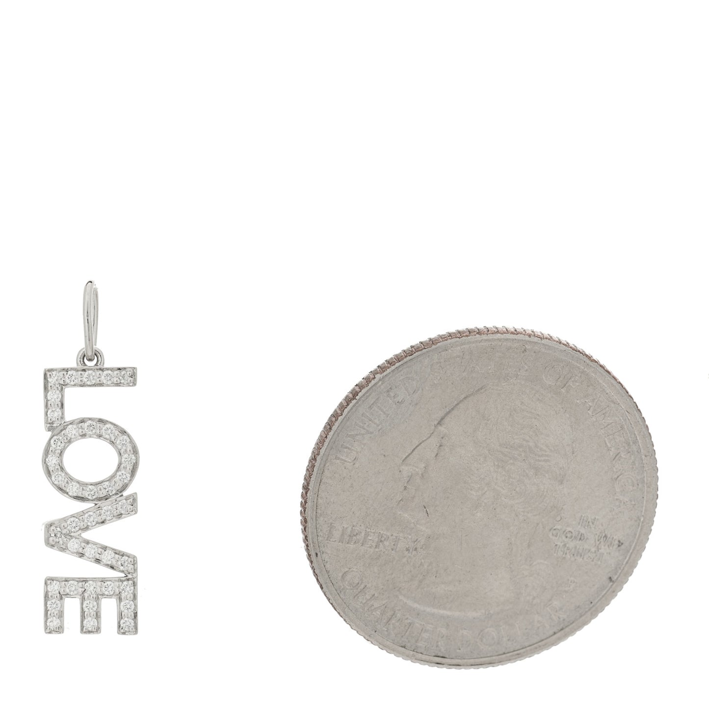 Platinum Diamond Love Charm