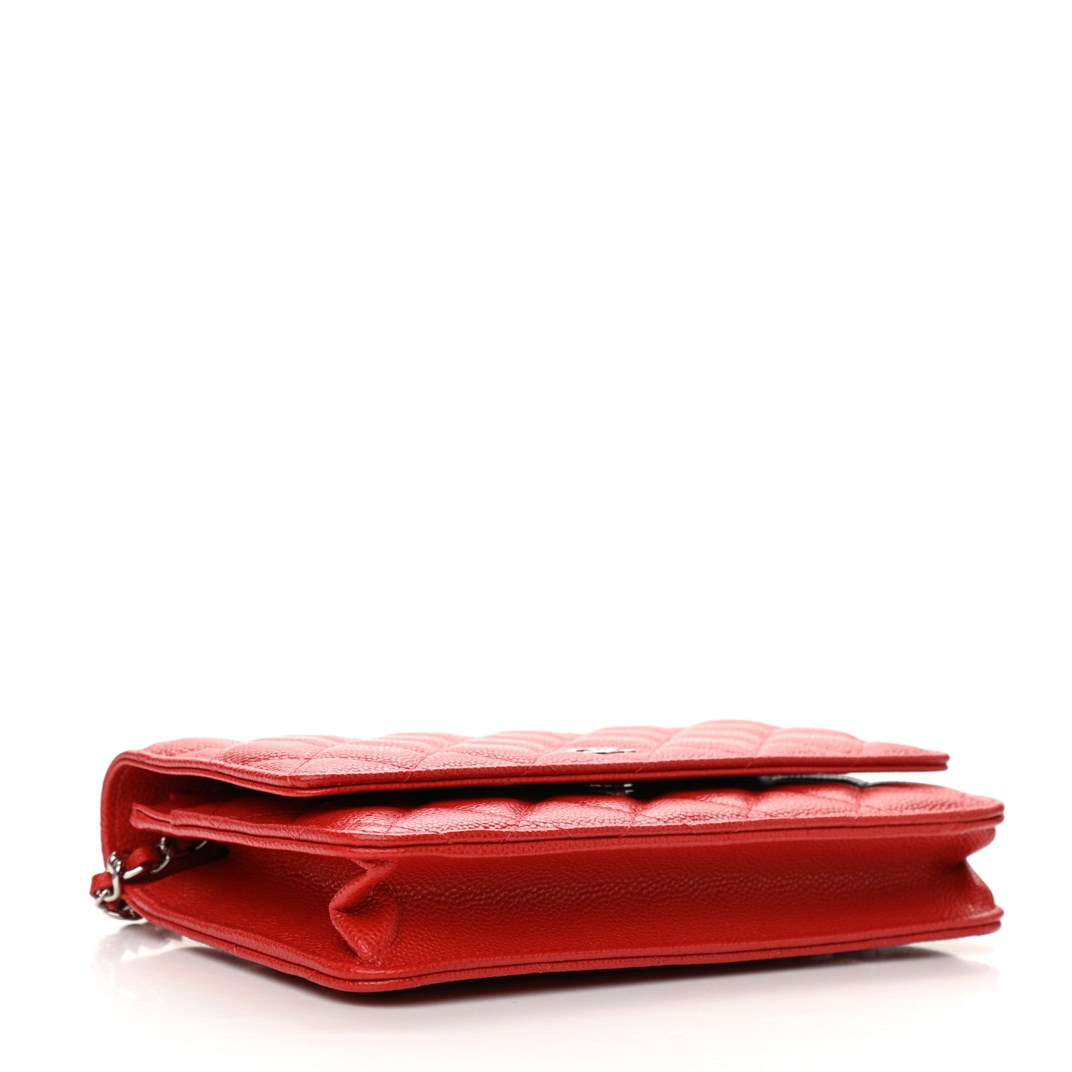 Chanel Caviar Quilted Wallet On Chain WOC Red 4 of 12