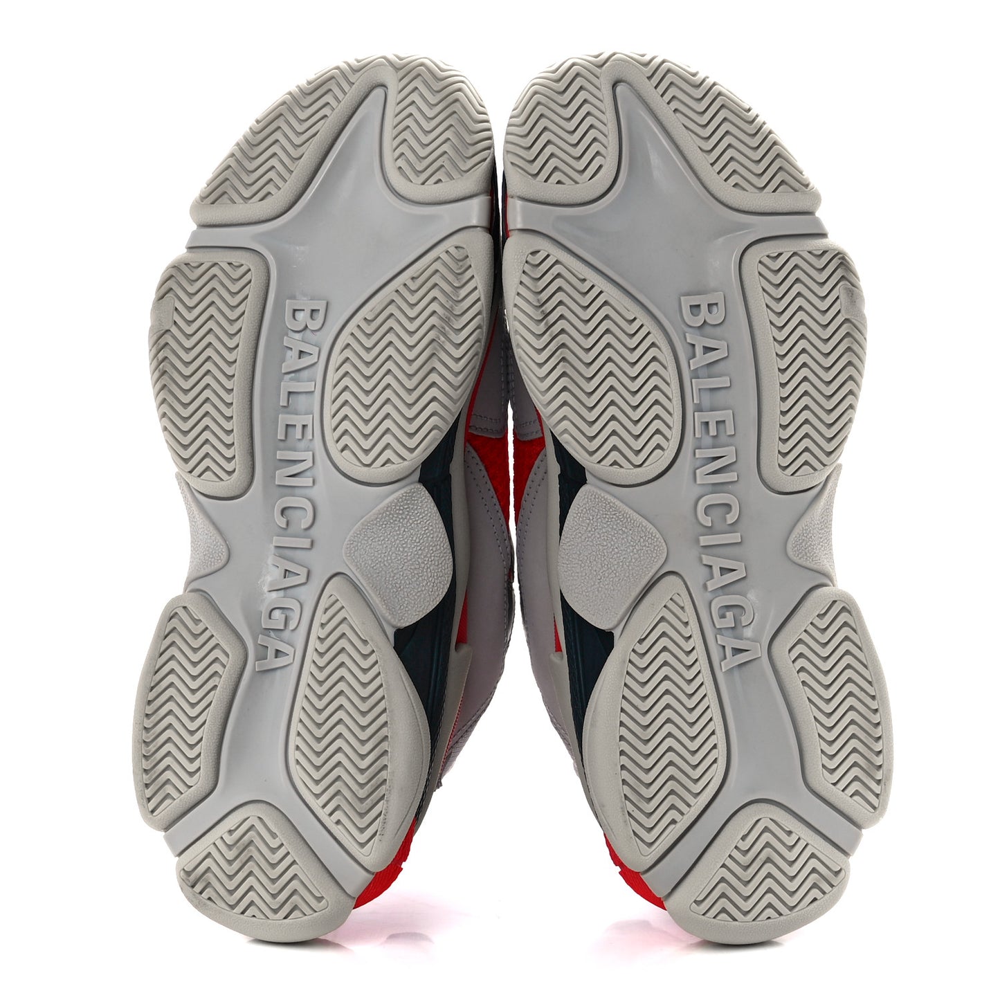 Fabric Mesh Womens Triple S Sneakers 40 Red Grey White