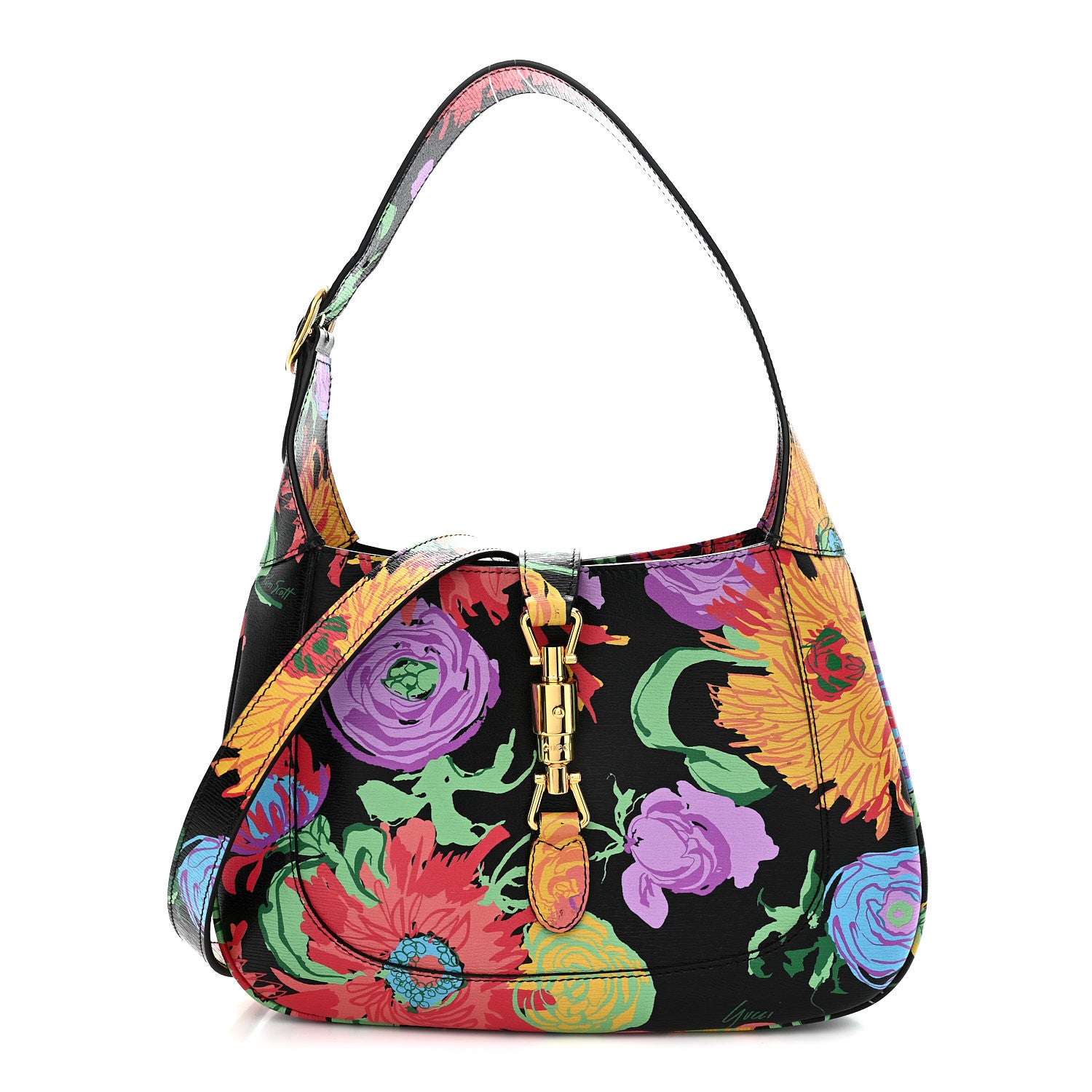 Gucci X KEN SCOTT New Shangai Calfskin Jenny Floral Print Small
