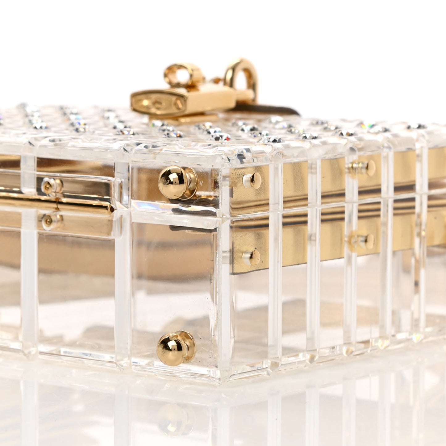 Plexiglass Bohemia Box Bag Gold