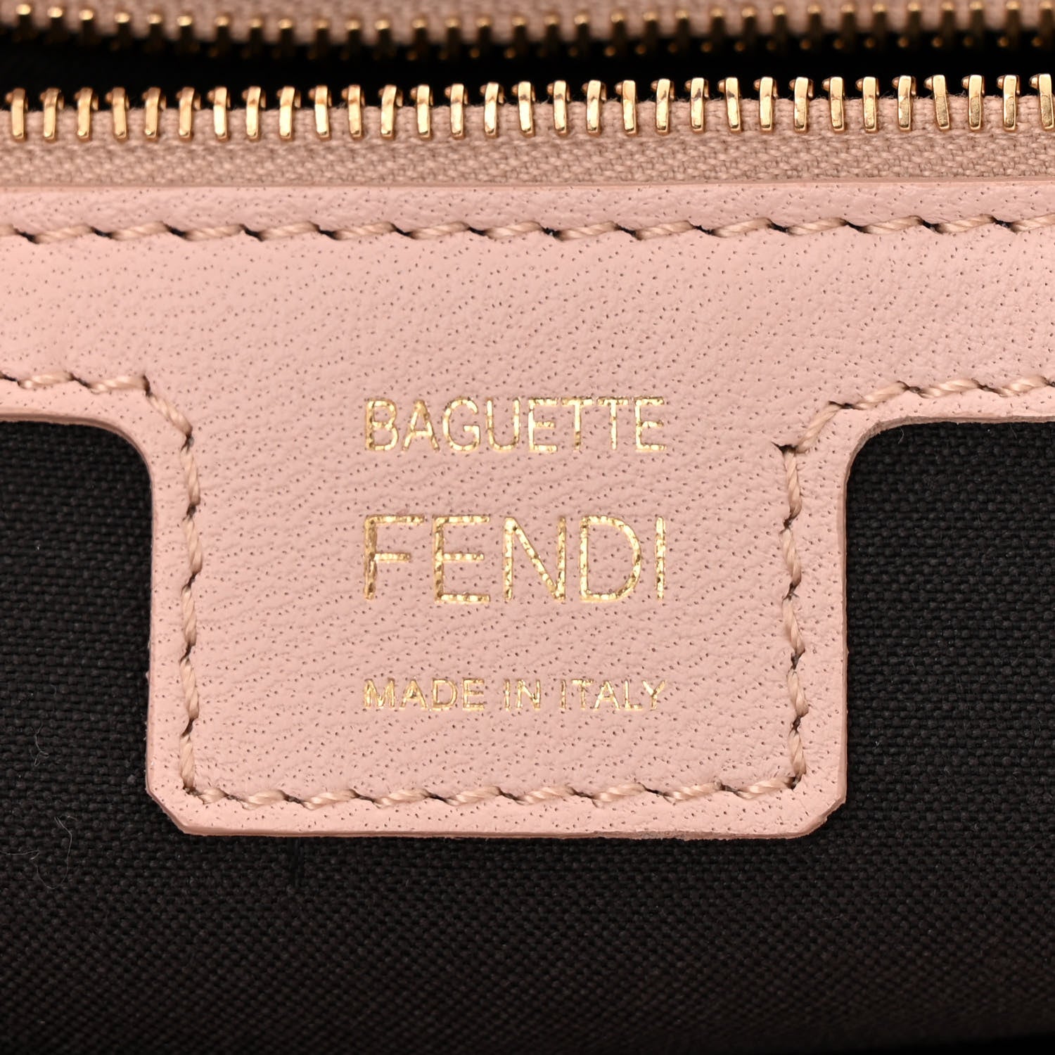 Fendi Nappa FF 1974 Embossed Baguette Rosa Quarzo 6 of 13