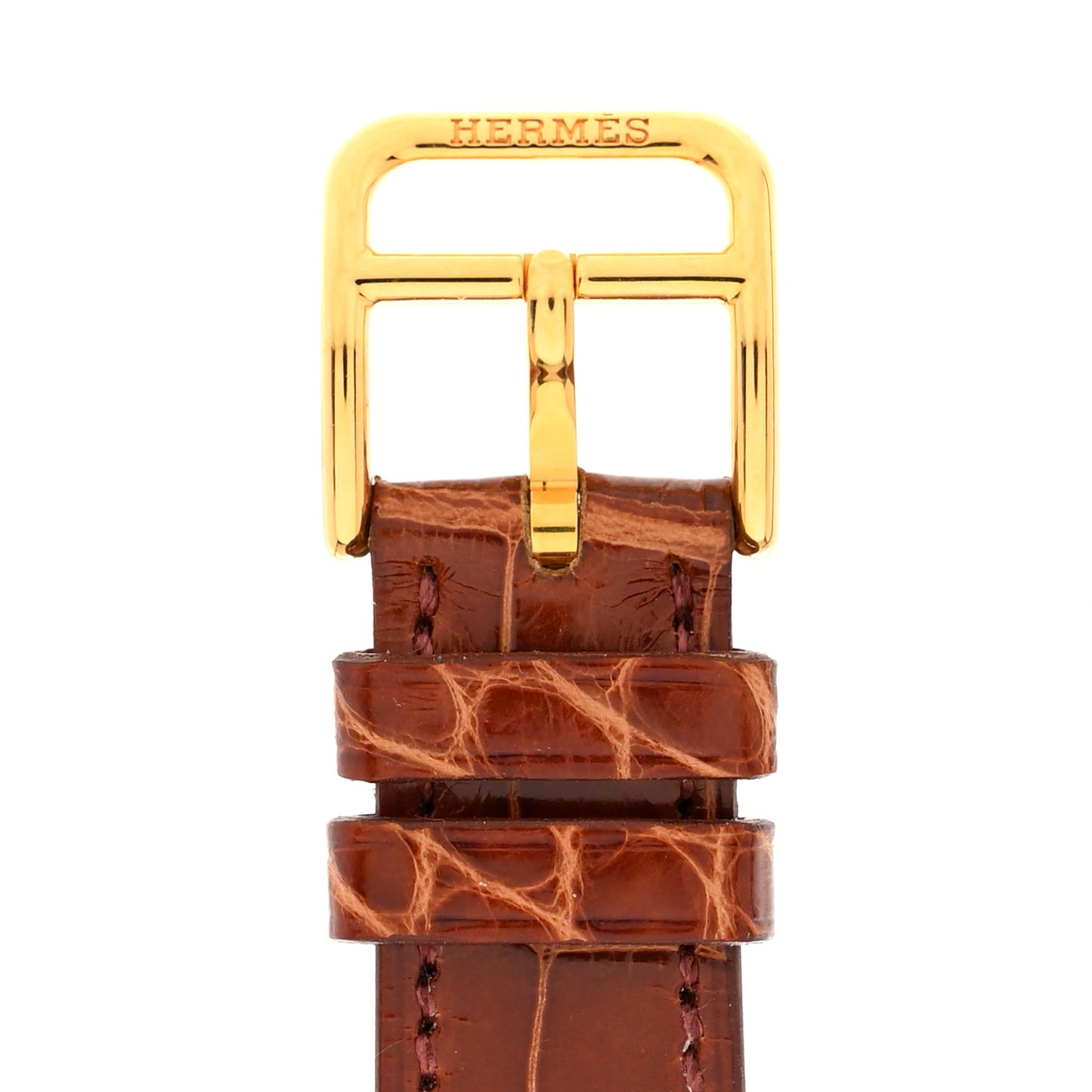 Shiny Alligator Watch Strap Miel