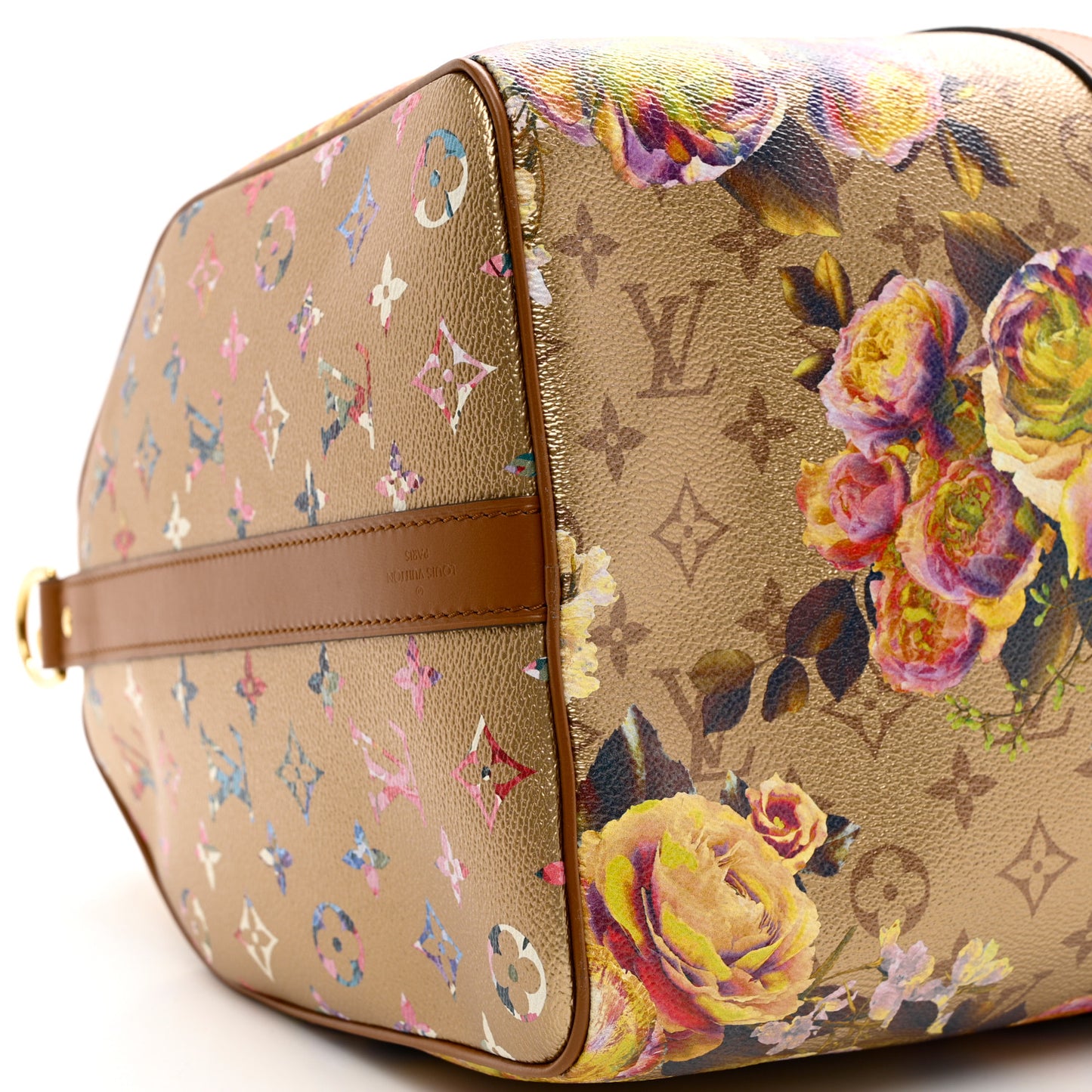 Metallic Monogram LV Garden Keepall Bandouliere 45 Gold
