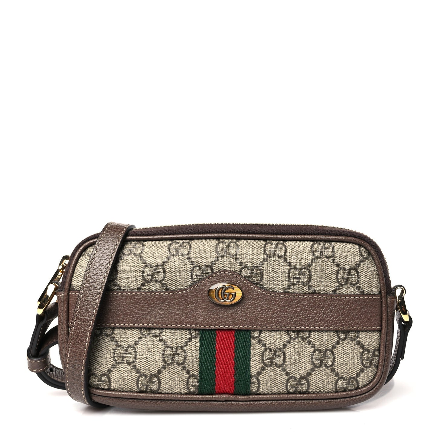 GG Supreme Monogram Web Mini Ophidia GG Bag Brown