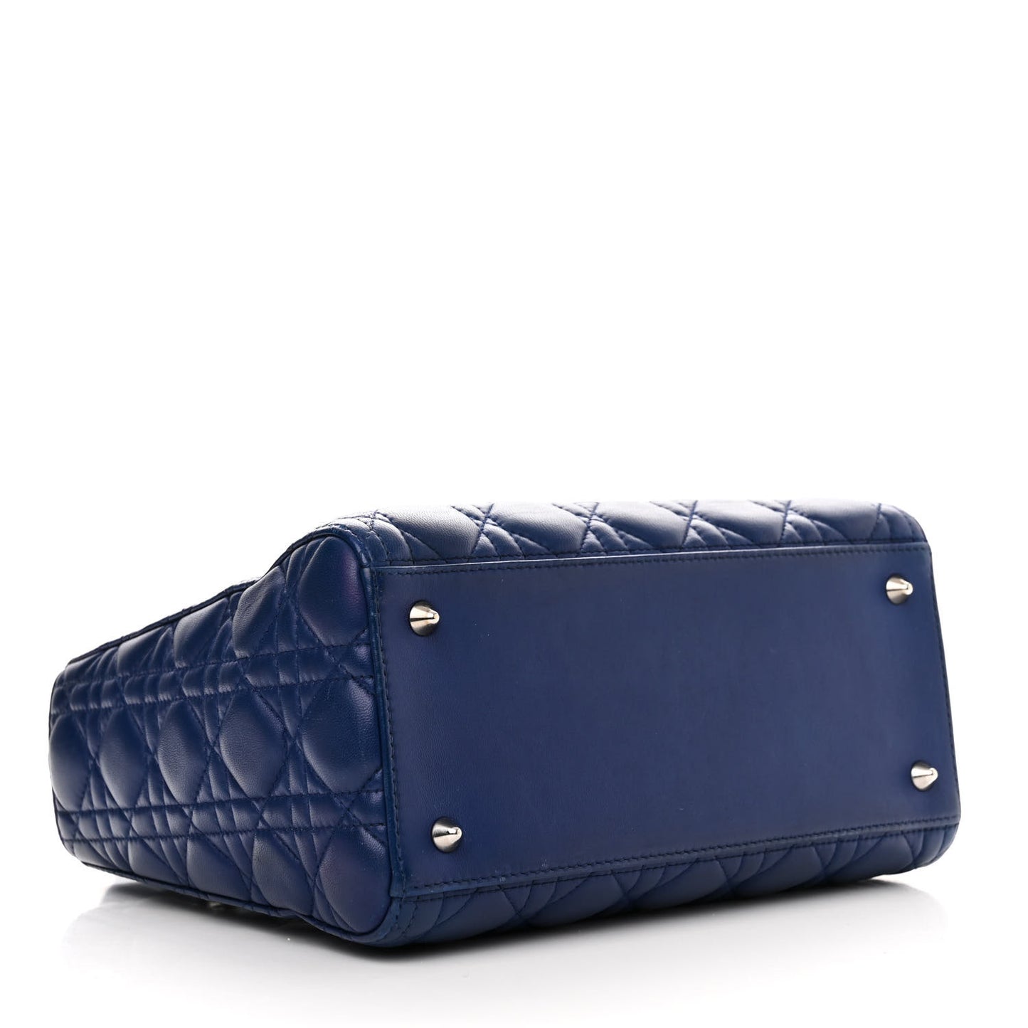 Lambskin Cannage Medium Lady Dior Blue
