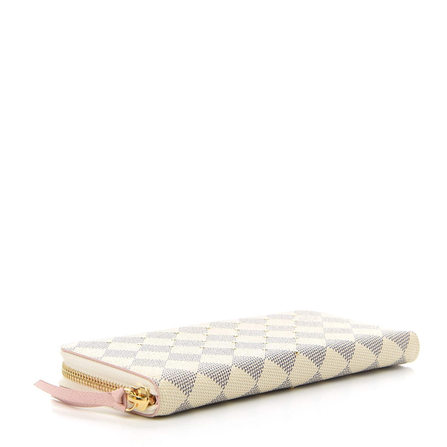 Louis Vuitton Damier Azur Studded Clemence Wallet Rose Ballerine 4 of 10