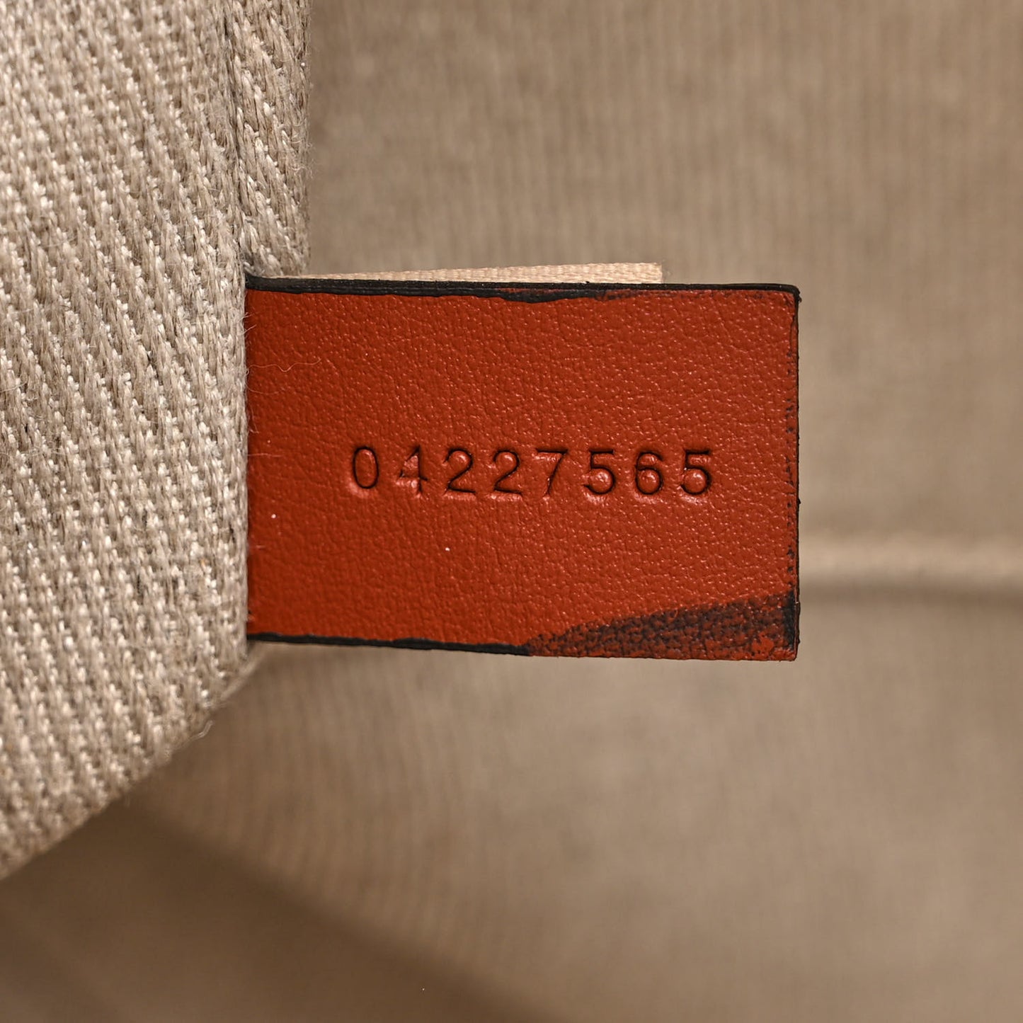 Linen Calfskin Medium Woody Ribbon Tote White Brown