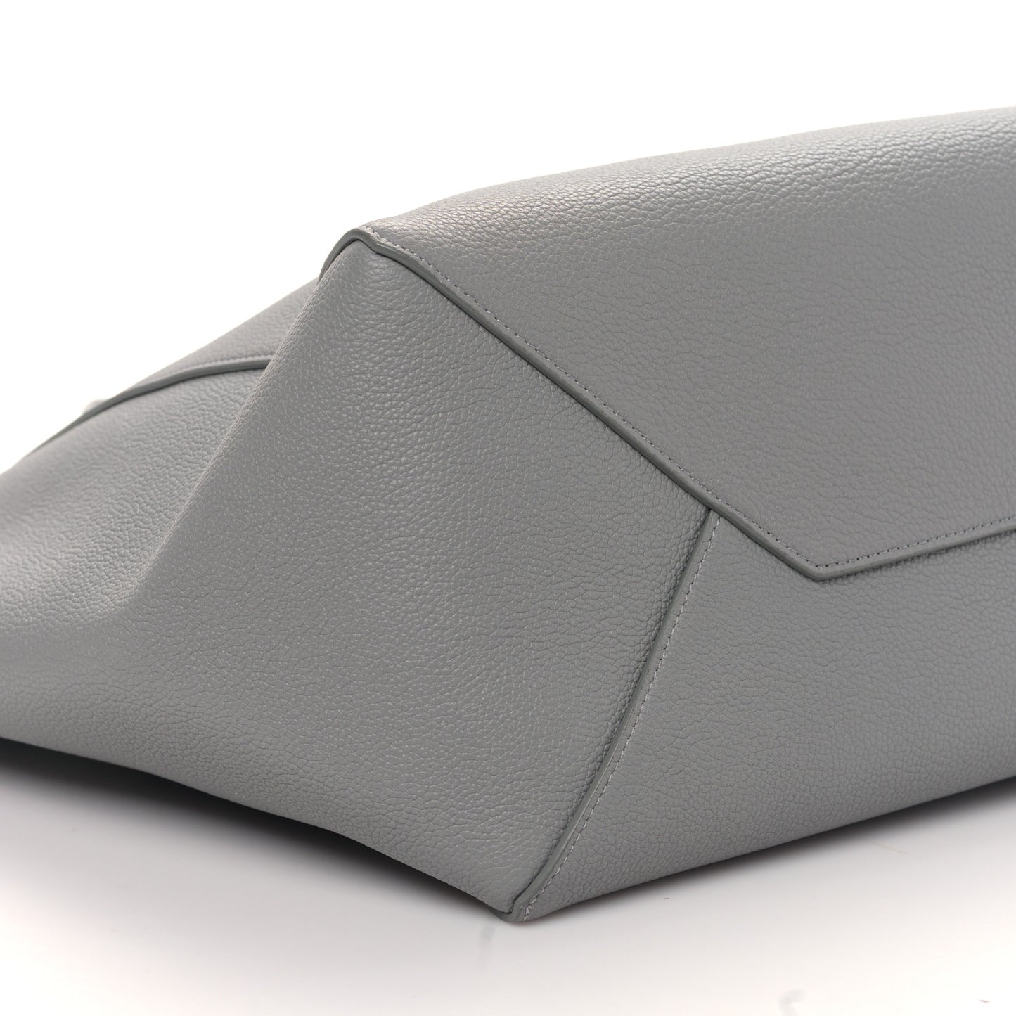 Soft Grained Calfskin Small Belt Cabas Phantom Medium Grey