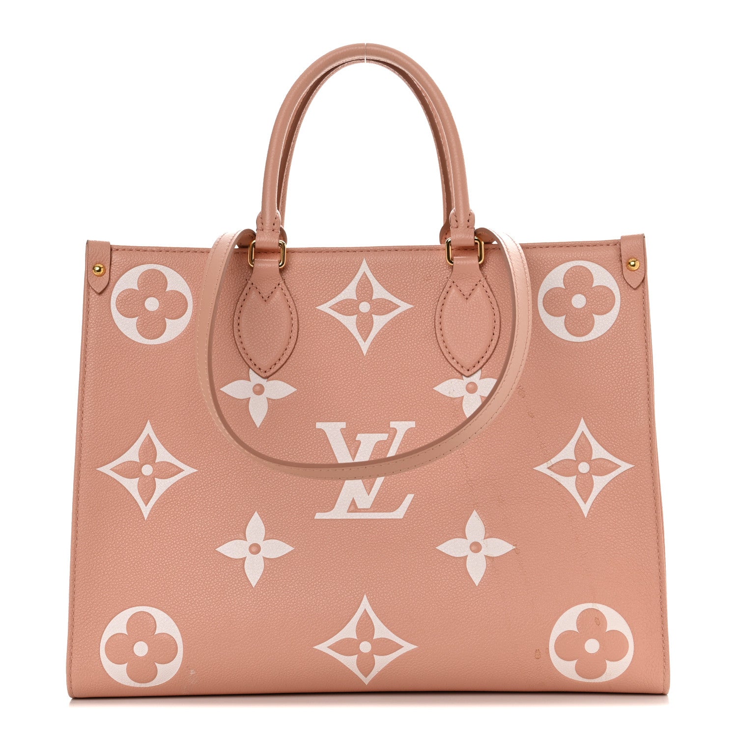 Louis Vuitton Empreinte Monogram Giant Onthego MM Rose Trianon Creme 1 of 10